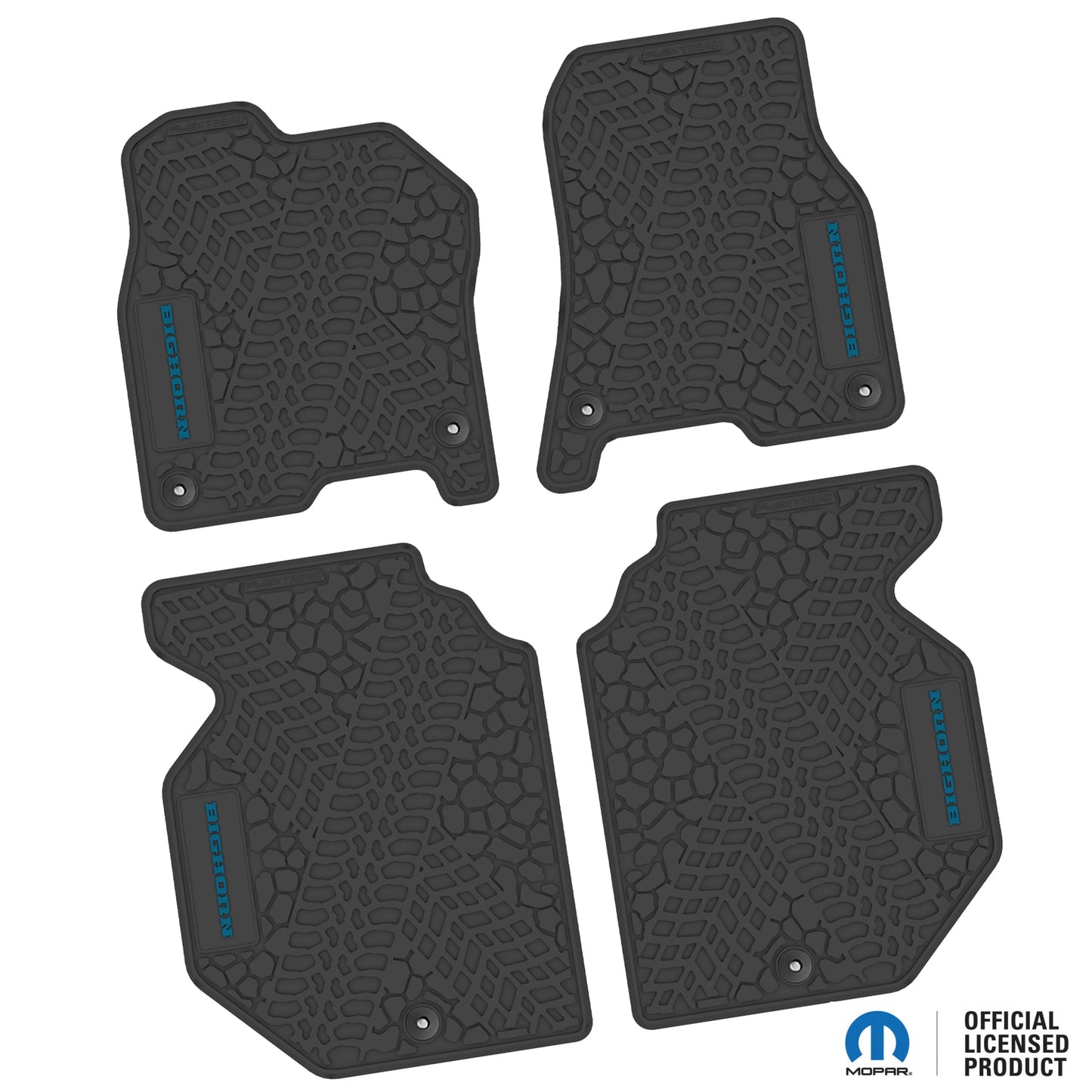 2019–2024 Ram 1500 Crew Cab Custom Floor Mats (4-Piece) w/ Bighorn Logo – Not for Classic