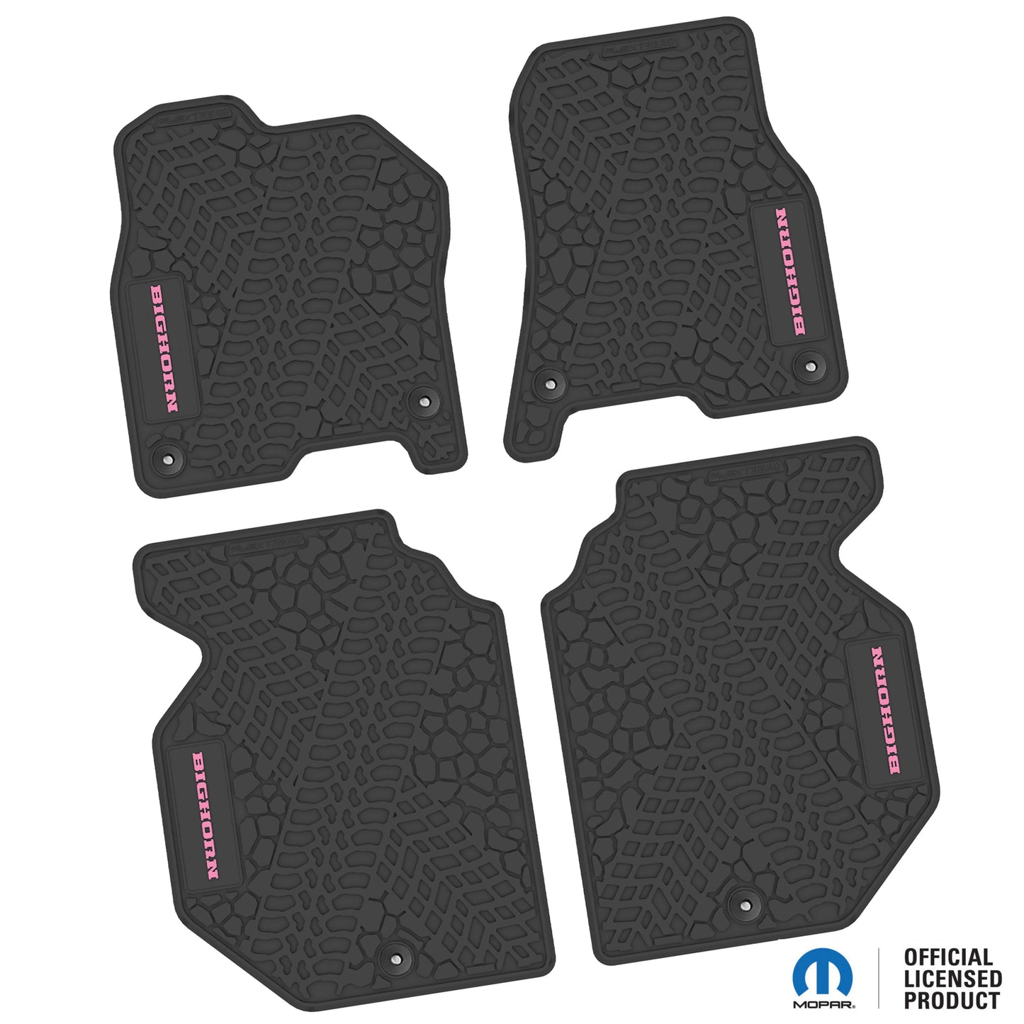 2019–2024 Ram 1500 Crew Cab Custom Floor Mats (4-Piece) w/ Bighorn Logo – Not for Classic