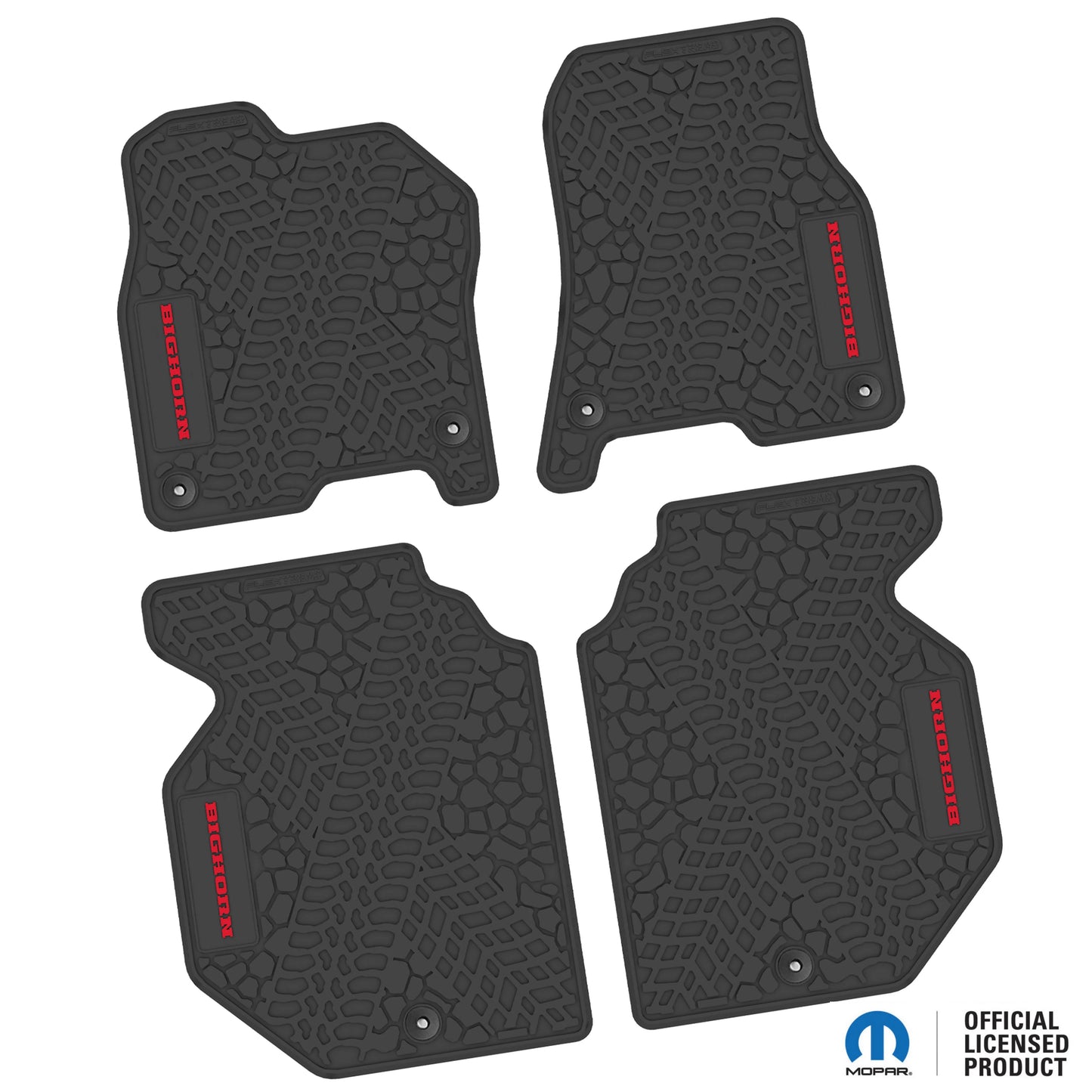 2019–2024 Ram 1500 Crew Cab Custom Floor Mats (4-Piece) w/ Bighorn Logo – Not for Classic
