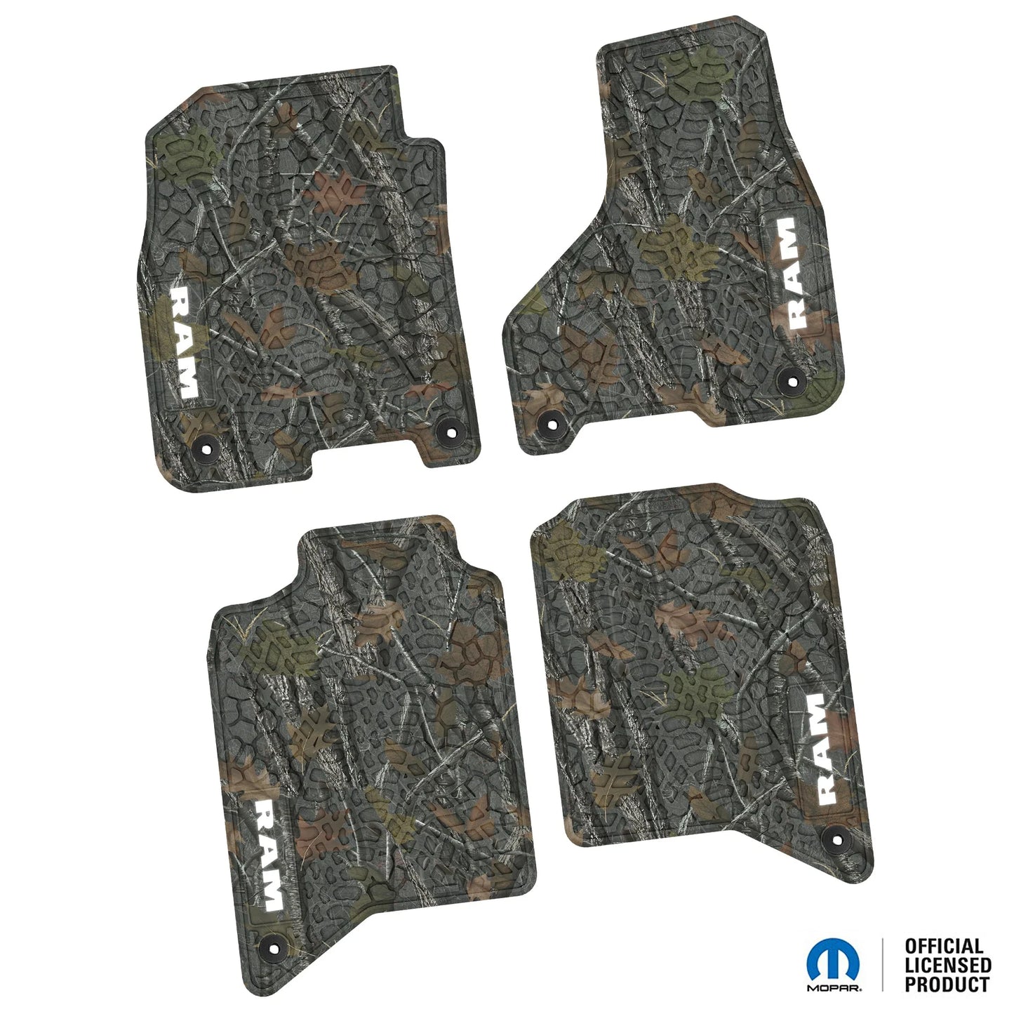 2019–2024 Ram 2500 / 3500 Crew Cab Custom Floor Mats (4-Piece) w/ RAM Text Logo
