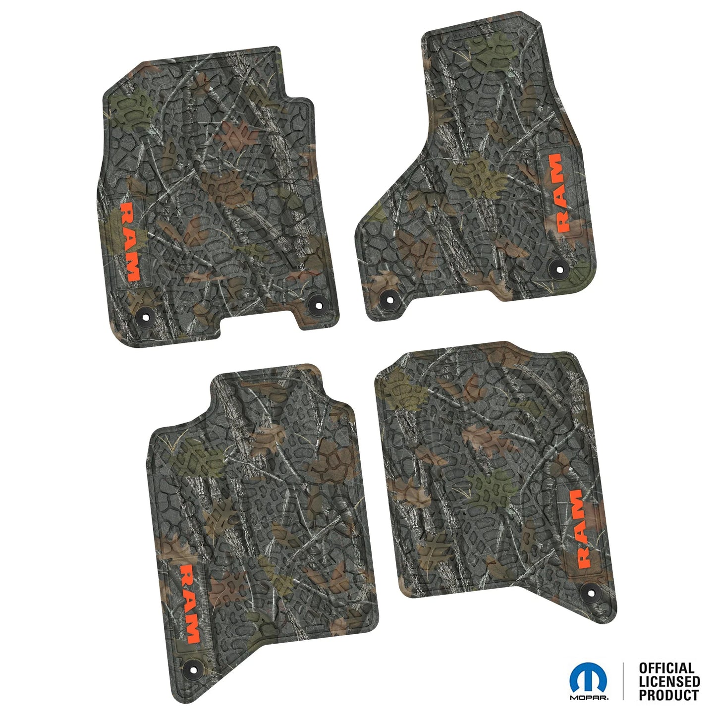 2019–2024 Ram 2500 / 3500 Crew Cab Custom Floor Mats (4-Piece) w/ RAM Text Logo