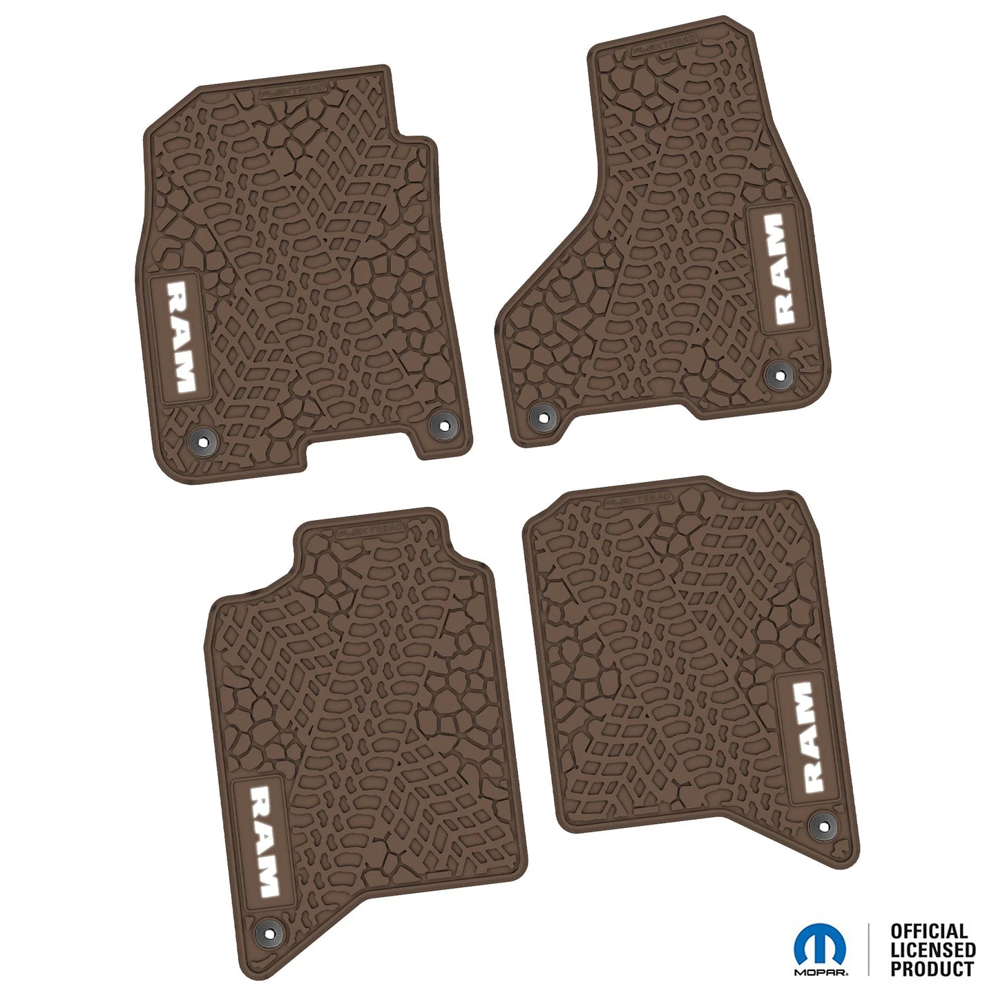 2019–2024 Ram 2500 / 3500 Crew Cab Custom Floor Mats (4-Piece) w/ RAM Text Logo