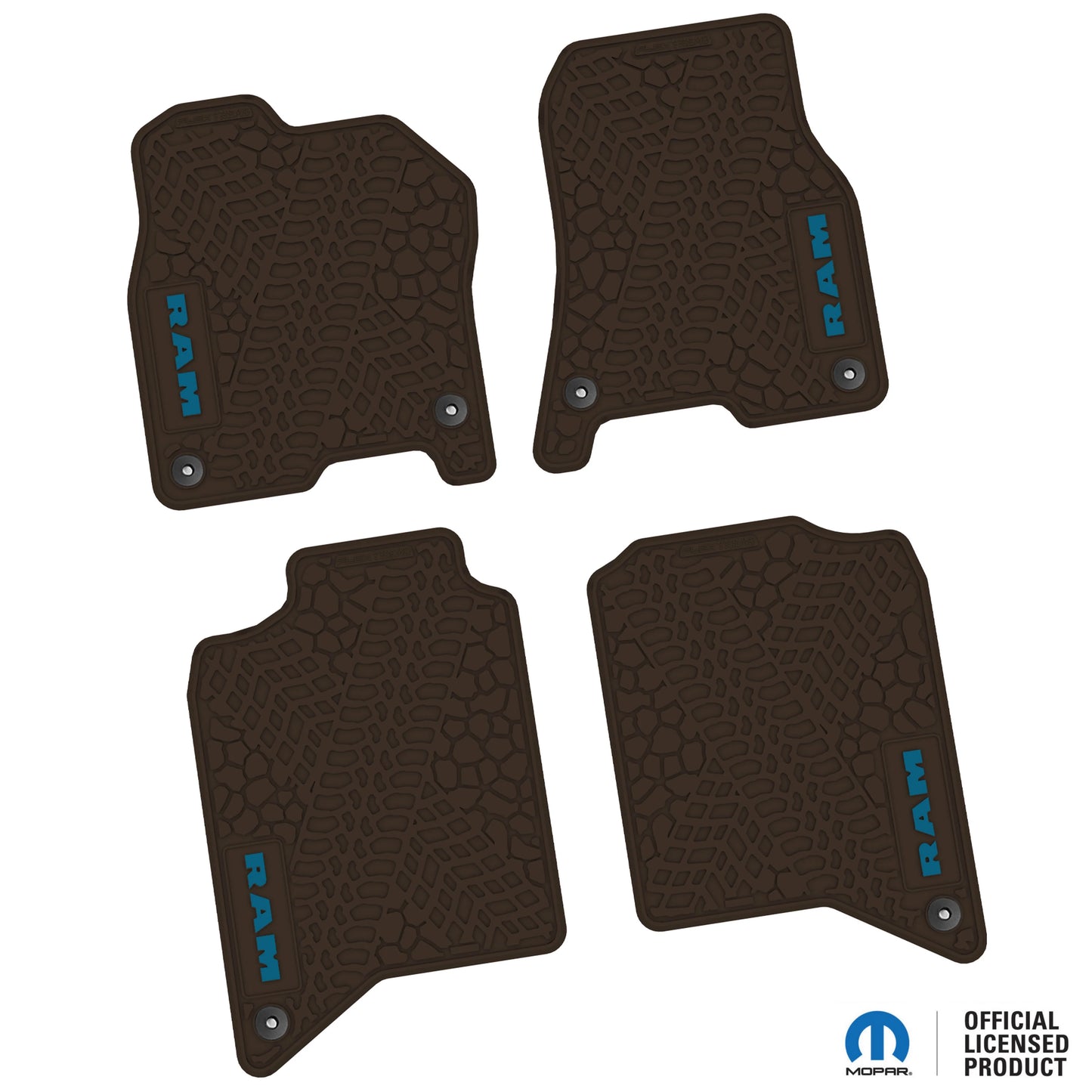 2019–2024 Ram 2500 / 3500 Crew Cab Custom Floor Mats (4-Piece) w/ RAM Text Logo