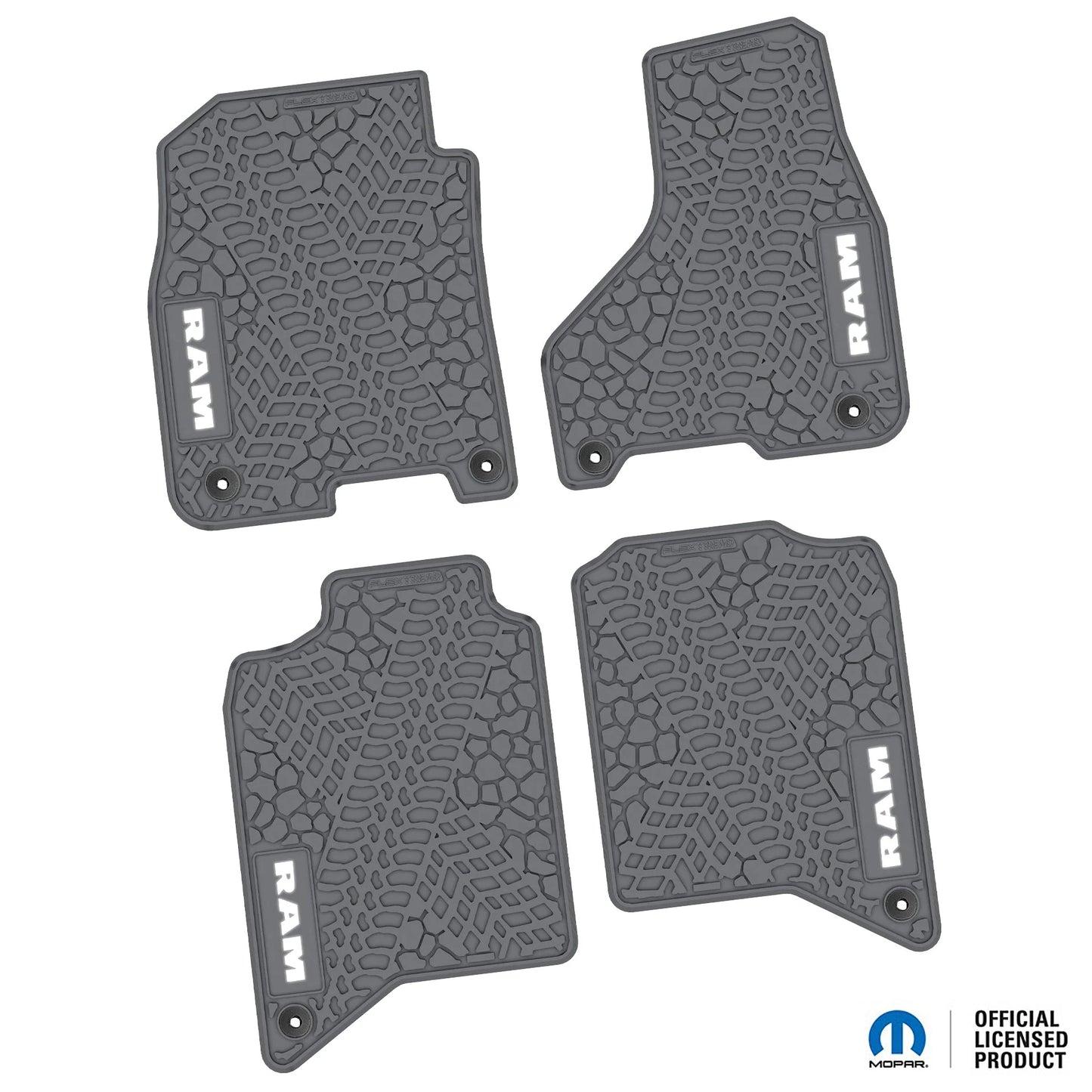 2019–2024 Ram 2500 / 3500 Crew Cab Custom Floor Mats (4-Piece) w/ RAM Text Logo