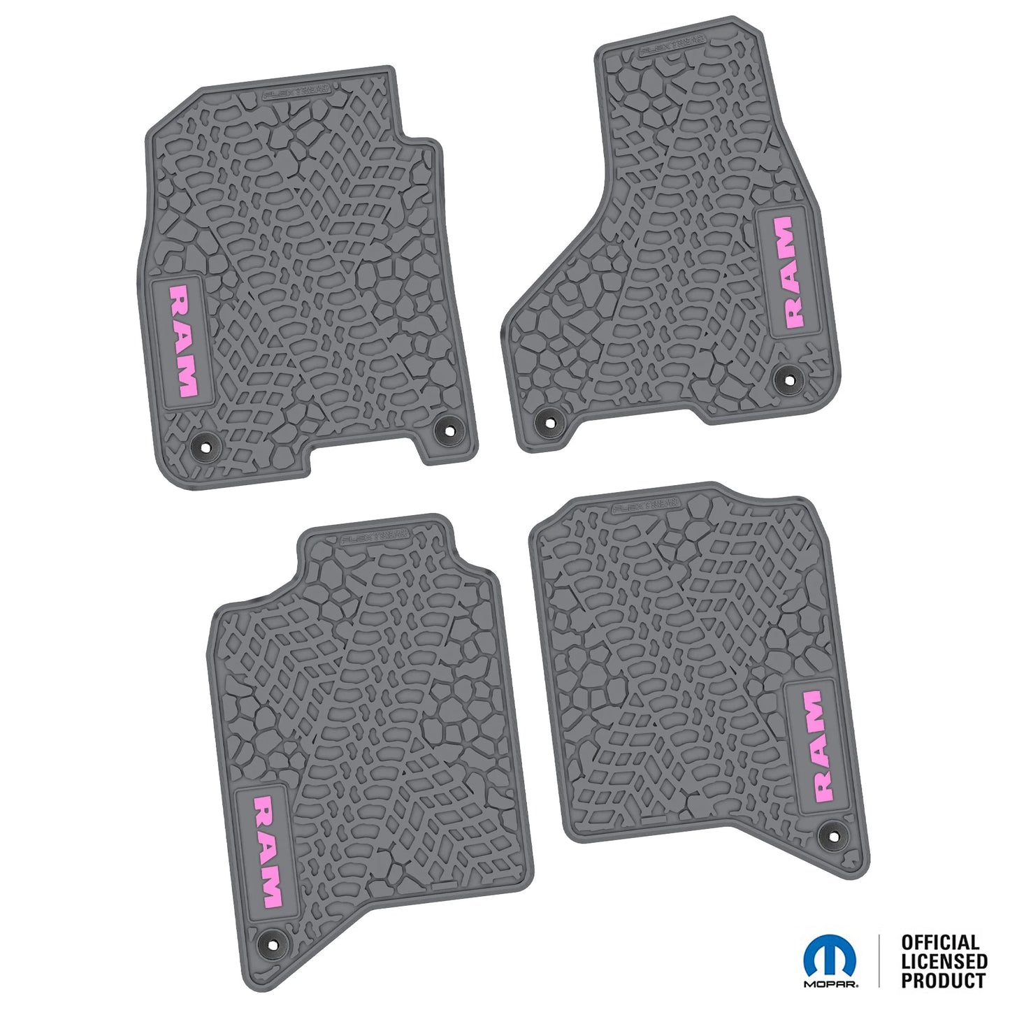 2019–2024 Ram 2500 / 3500 Crew Cab Custom Floor Mats (4-Piece) w/ RAM Text Logo