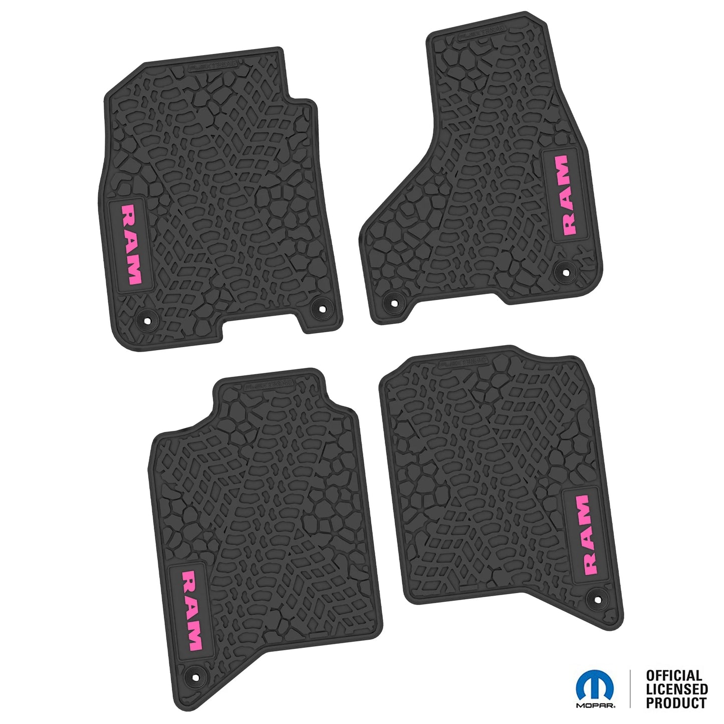 2019–2024 Ram 2500 / 3500 Crew Cab Custom Floor Mats (4-Piece) w/ RAM Text Logo