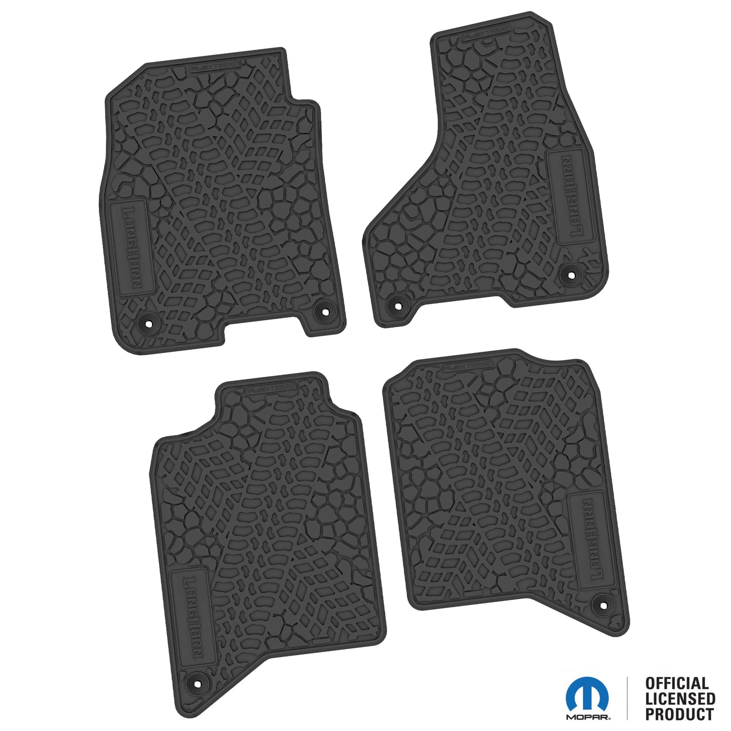 2019–2024 Ram 2500 / 3500 Crew Cab Custom Floor Mats (4-Piece) w/ Longhorn Logo