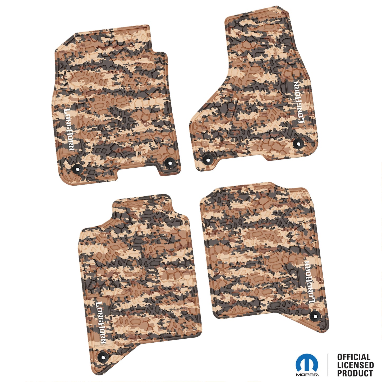 2019–2024 Ram 2500 / 3500 Crew Cab Custom Floor Mats (4-Piece) w/ Longhorn Logo