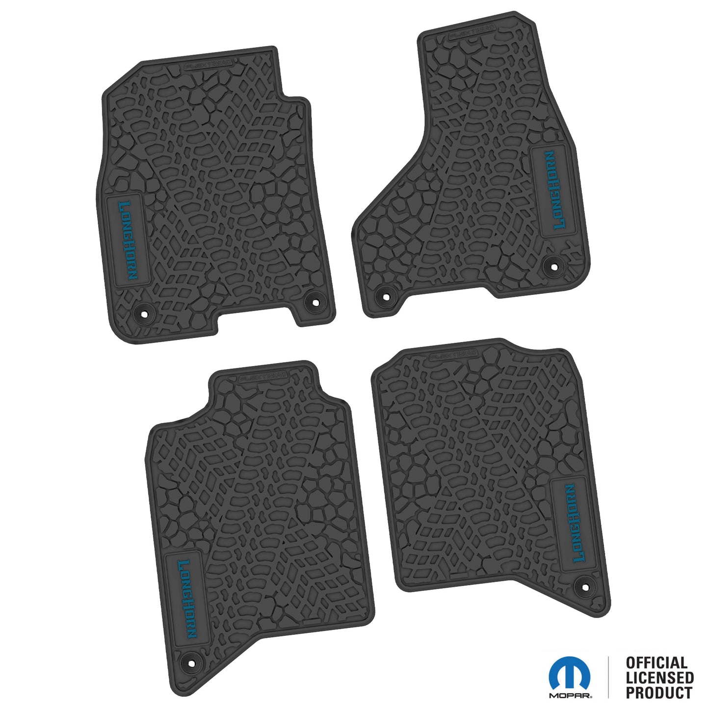 2019–2024 Ram 2500 / 3500 Crew Cab Custom Floor Mats (4-Piece) w/ Longhorn Logo
