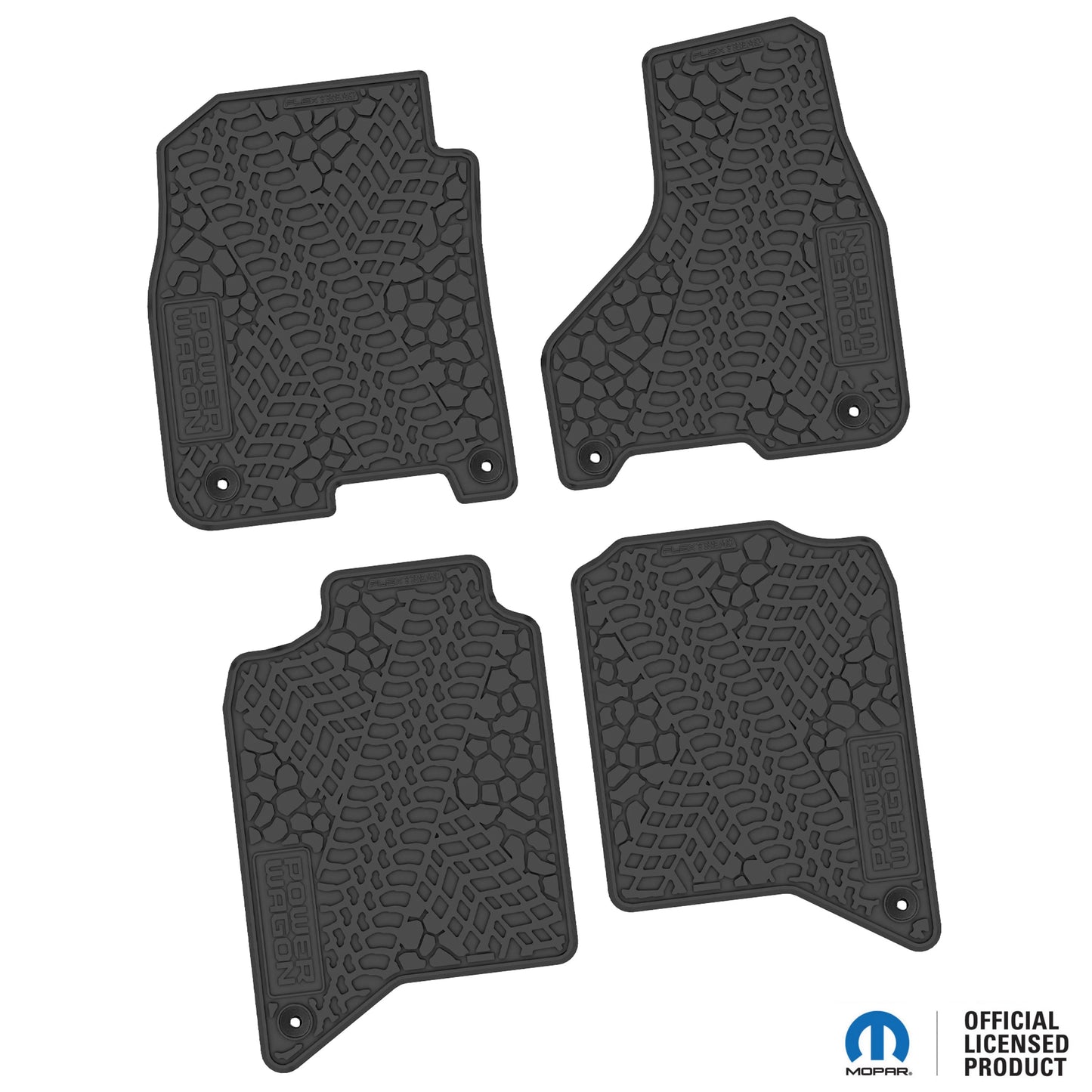 2019–2024 Ram 2500 / 3500 Crew Cab Custom Floor Mats (4-Piece) w/ Power Wagon Logo