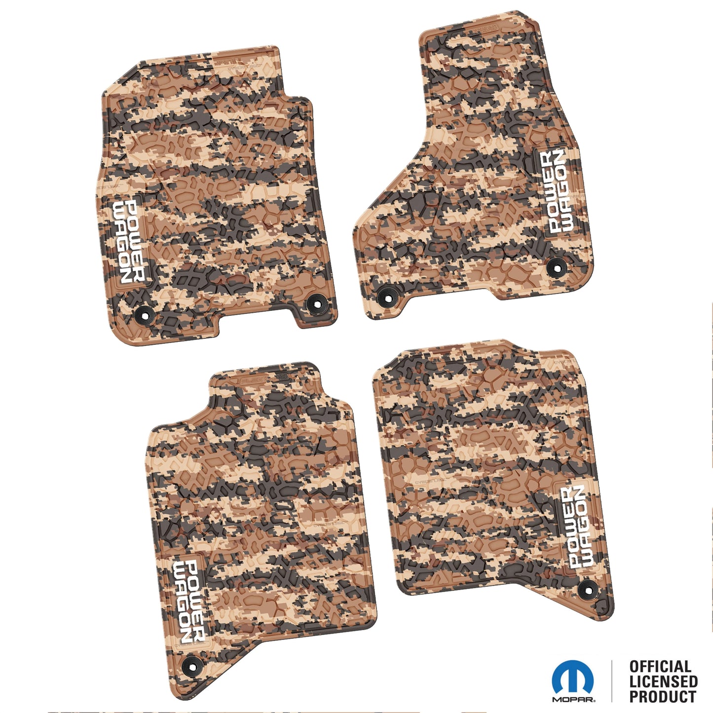 2019–2024 Ram 2500 / 3500 Crew Cab Custom Floor Mats (4-Piece) w/ Power Wagon Logo