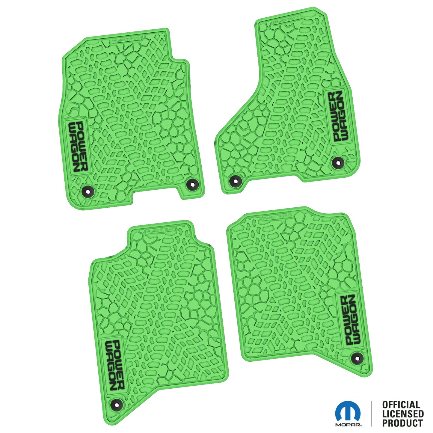 2019–2024 Ram 2500 / 3500 Crew Cab Custom Floor Mats (4-Piece) w/ Power Wagon Logo