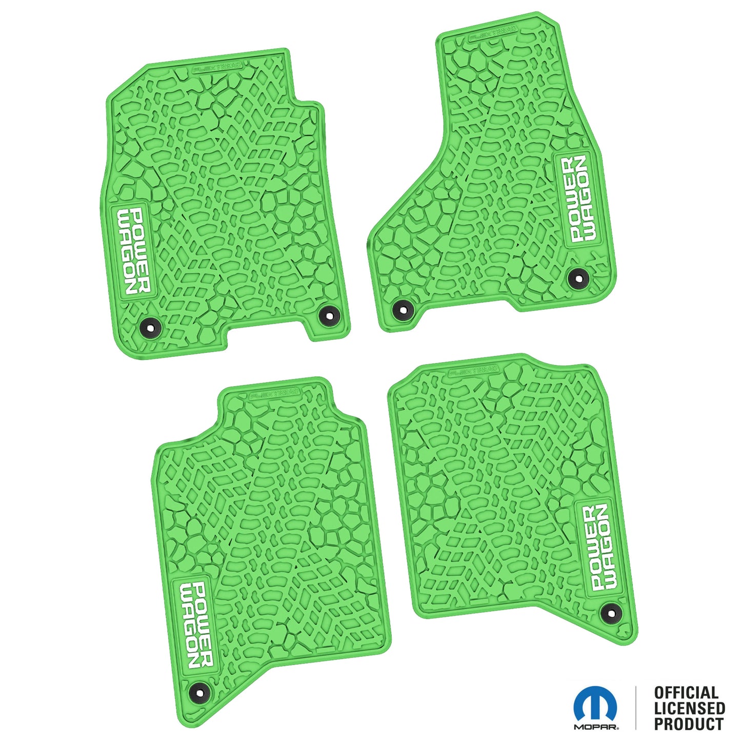 2019–2024 Ram 2500 / 3500 Crew Cab Custom Floor Mats (4-Piece) w/ Power Wagon Logo