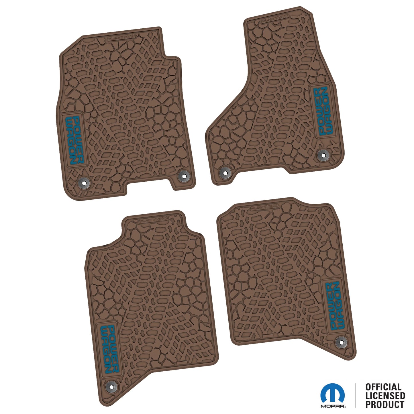 2019–2024 Ram 2500 / 3500 Crew Cab Custom Floor Mats (4-Piece) w/ Power Wagon Logo