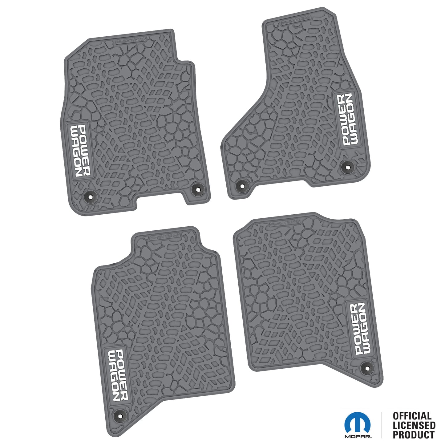 2019–2024 Ram 2500 / 3500 Crew Cab Custom Floor Mats (4-Piece) w/ Power Wagon Logo