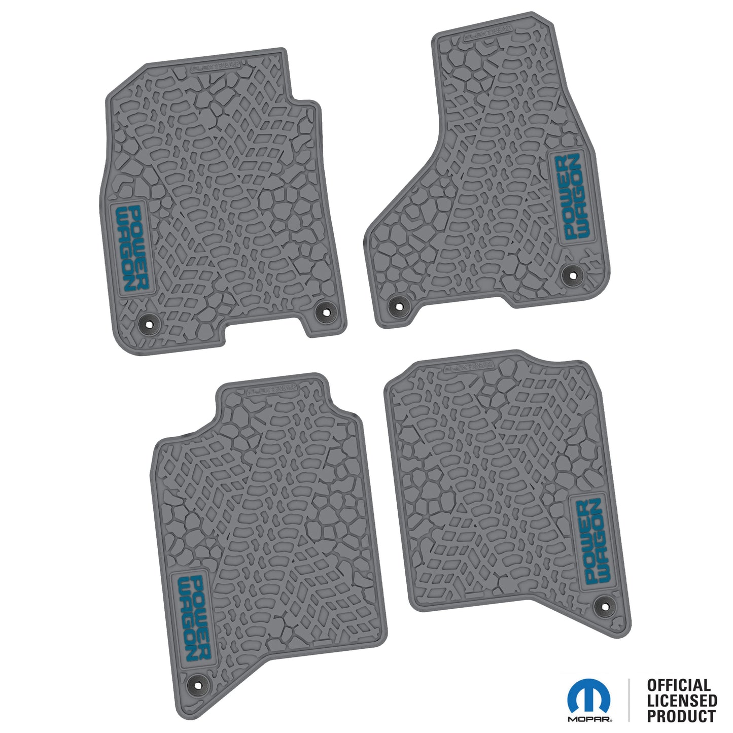 2019–2024 Ram 2500 / 3500 Crew Cab Custom Floor Mats (4-Piece) w/ Power Wagon Logo