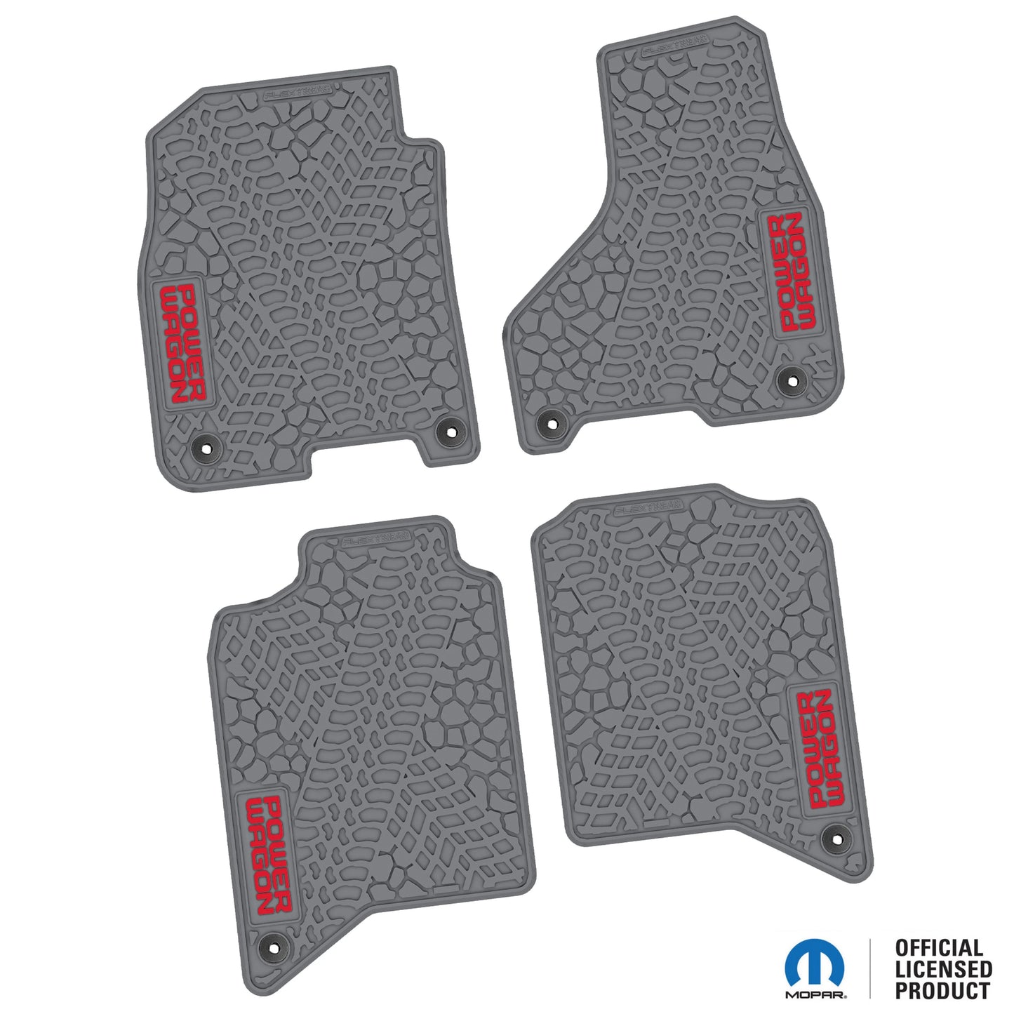 2019–2024 Ram 2500 / 3500 Crew Cab Custom Floor Mats (4-Piece) w/ Power Wagon Logo