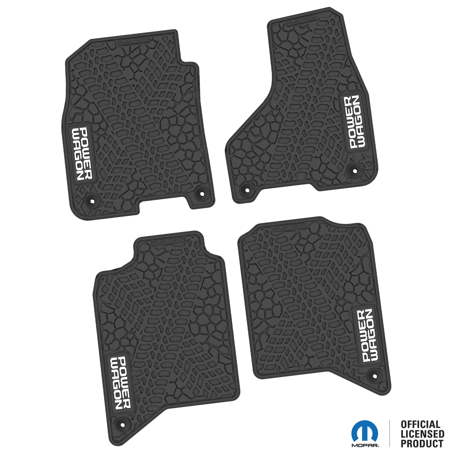 2019–2024 Ram 2500 / 3500 Crew Cab Custom Floor Mats (4-Piece) w/ Power Wagon Logo