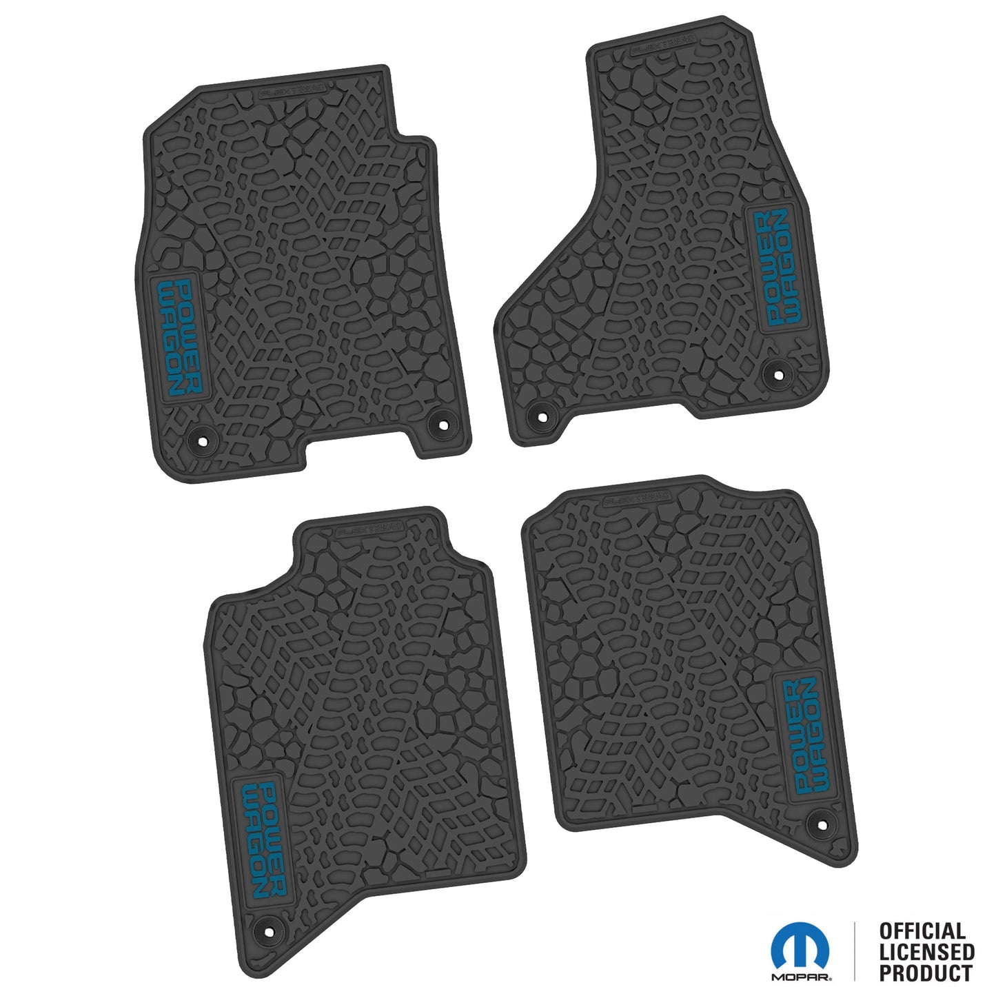 2019–2024 Ram 2500 / 3500 Crew Cab Custom Floor Mats (4-Piece) w/ Power Wagon Logo