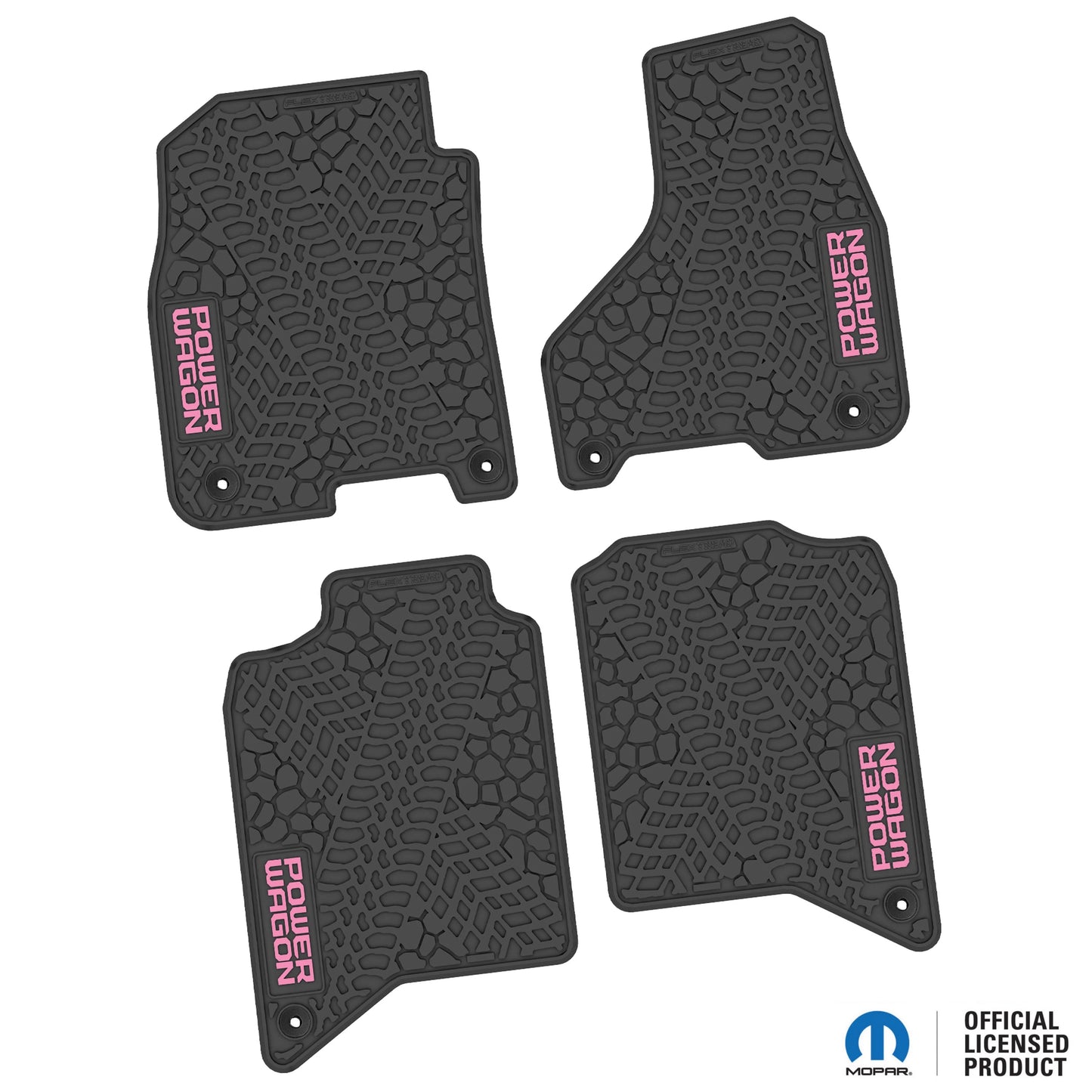 2019–2024 Ram 2500 / 3500 Crew Cab Custom Floor Mats (4-Piece) w/ Power Wagon Logo