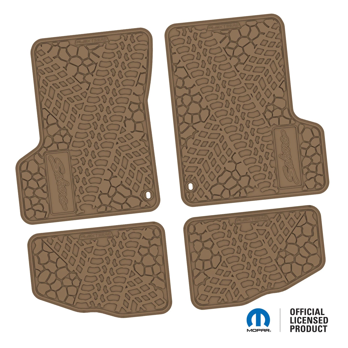 1997–2006 Jeep Wrangler TJ & LJ Custom Floor Mats (4-Piece) w/ Sahara Logo (1997–2002)