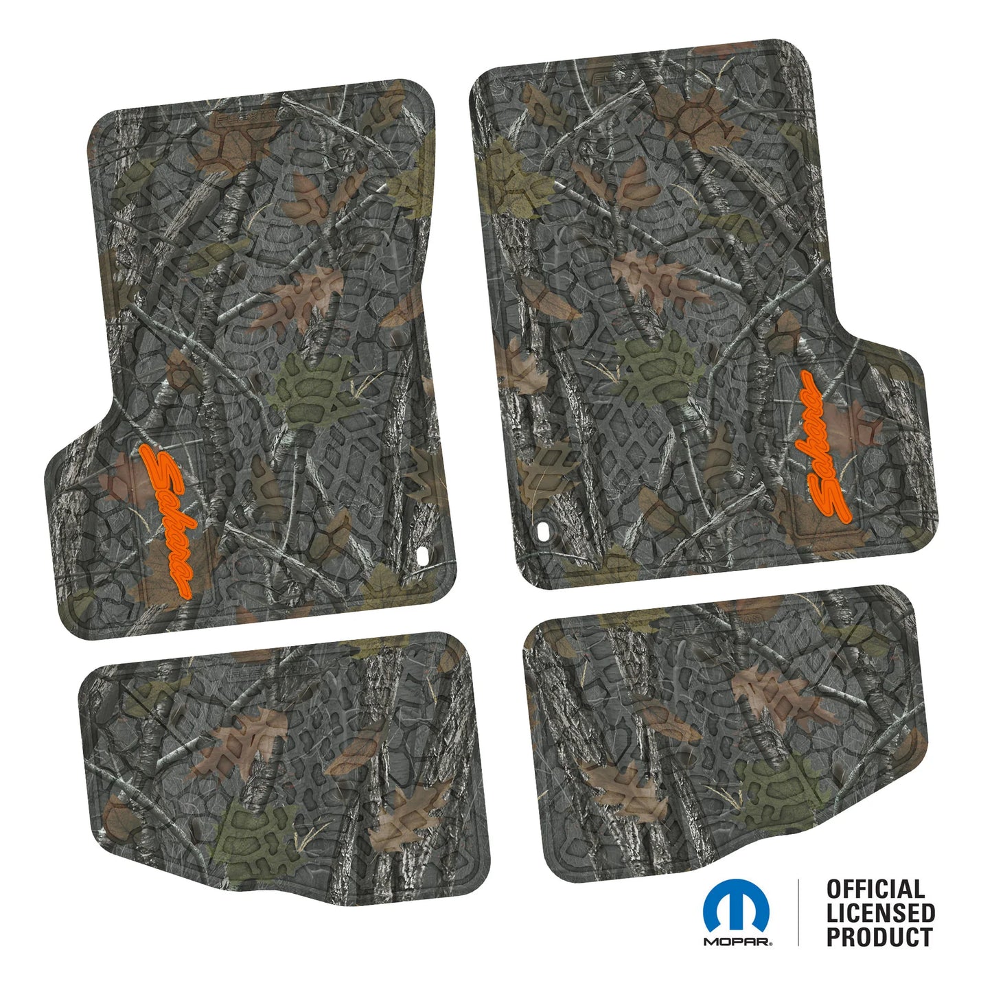 1997–2006 Jeep Wrangler TJ & LJ Custom Floor Mats (4-Piece) w/ Sahara Logo (1997–2002)