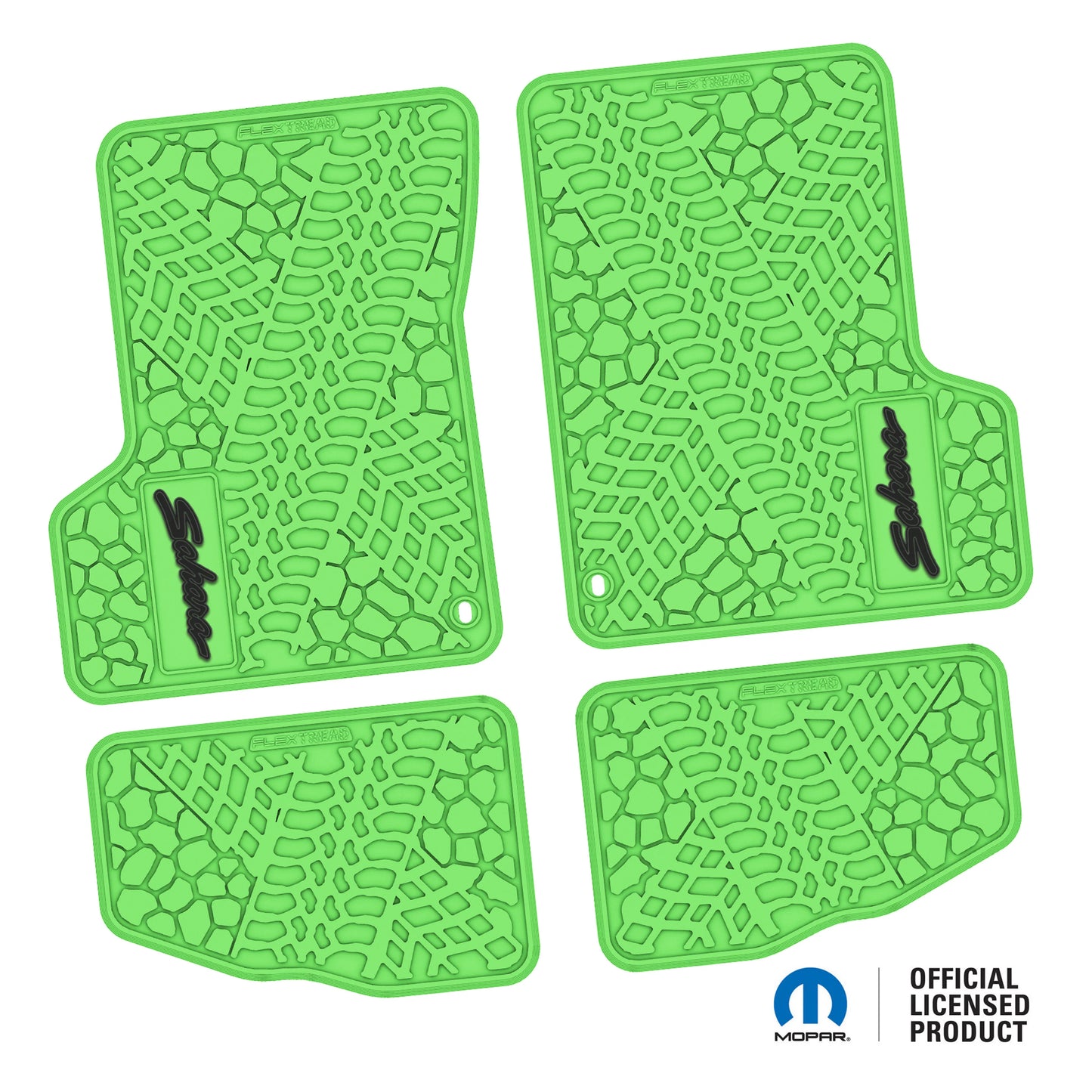 1997–2006 Jeep Wrangler TJ & LJ Custom Floor Mats (4-Piece) w/ Sahara Logo (1997–2002)