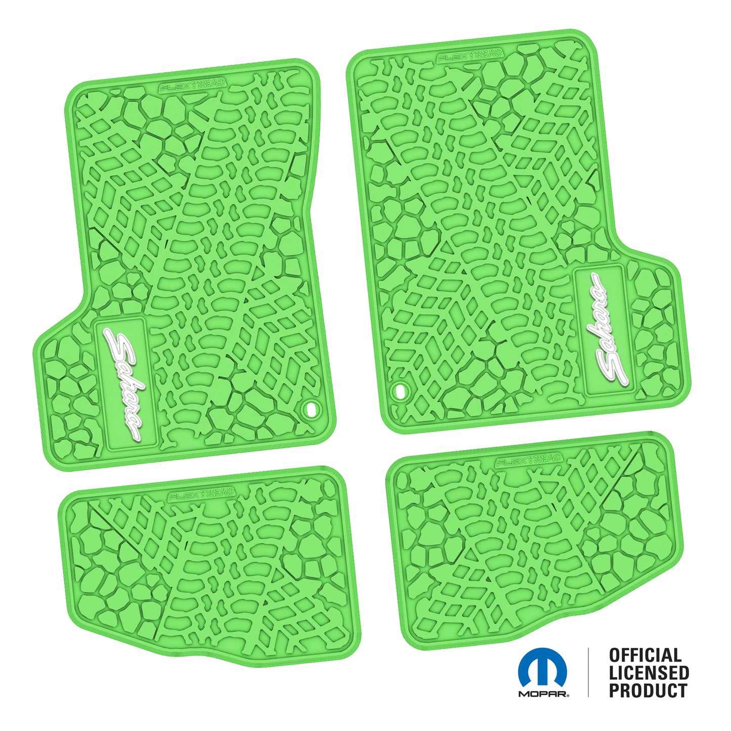 1997–2006 Jeep Wrangler TJ & LJ Custom Floor Mats (4-Piece) w/ Sahara Logo (1997–2002)