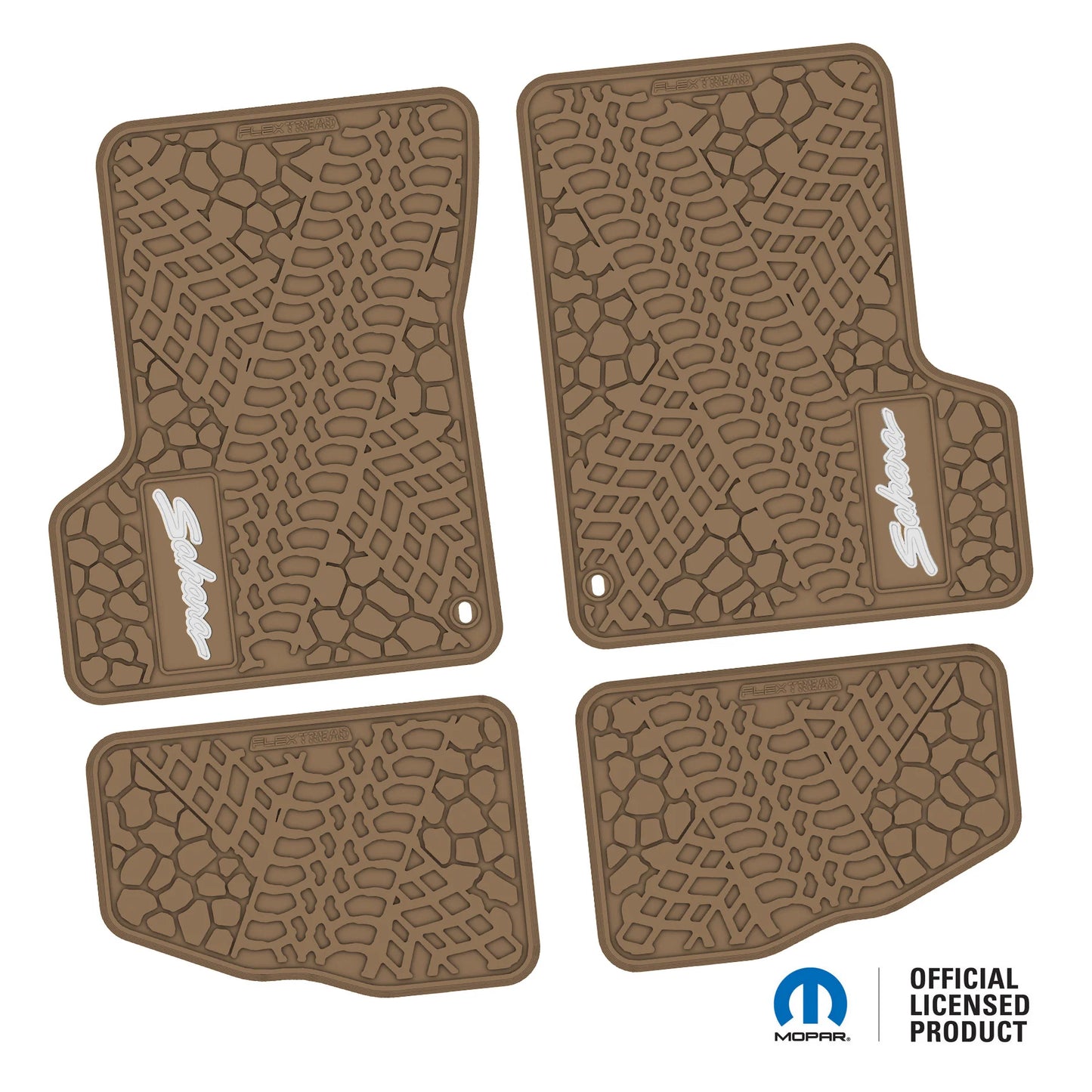 1997–2006 Jeep Wrangler TJ & LJ Custom Floor Mats (4-Piece) w/ Sahara Logo (1997–2002)
