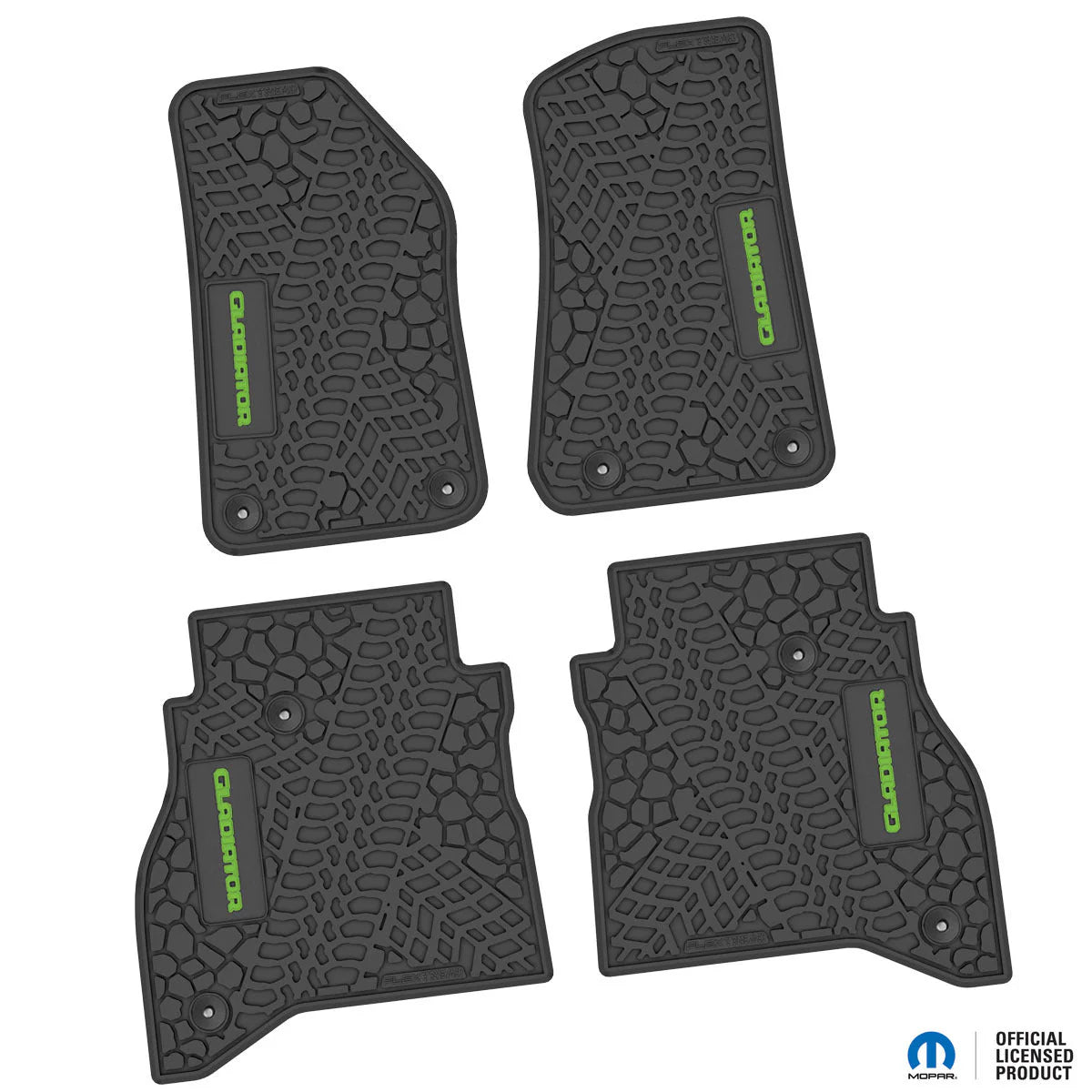 2020–2025 Jeep Gladiator Custom Floor Mats (4-Piece) w/ Gladiator Logo