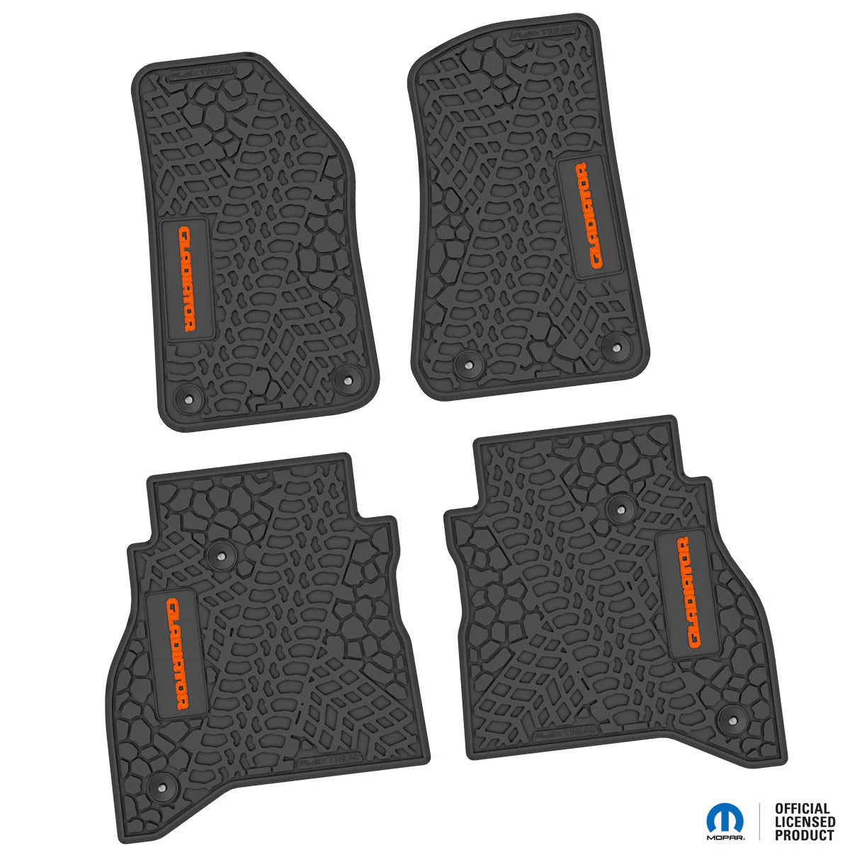 2020–2025 Jeep Gladiator Custom Floor Mats (4-Piece) w/ Gladiator Logo