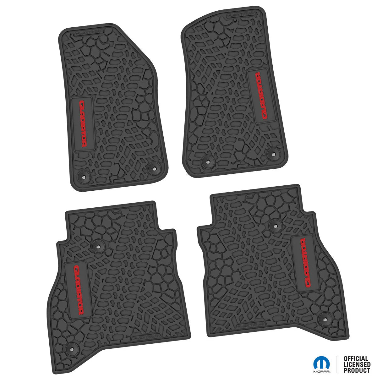 2020–2025 Jeep Gladiator Custom Floor Mats (4-Piece) w/ Gladiator Logo