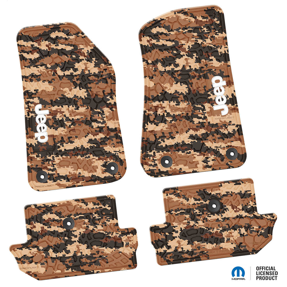 18-25 Jeep Wrangler JL 2Dr Floor Mats (4pc) w/ Jeep Logo