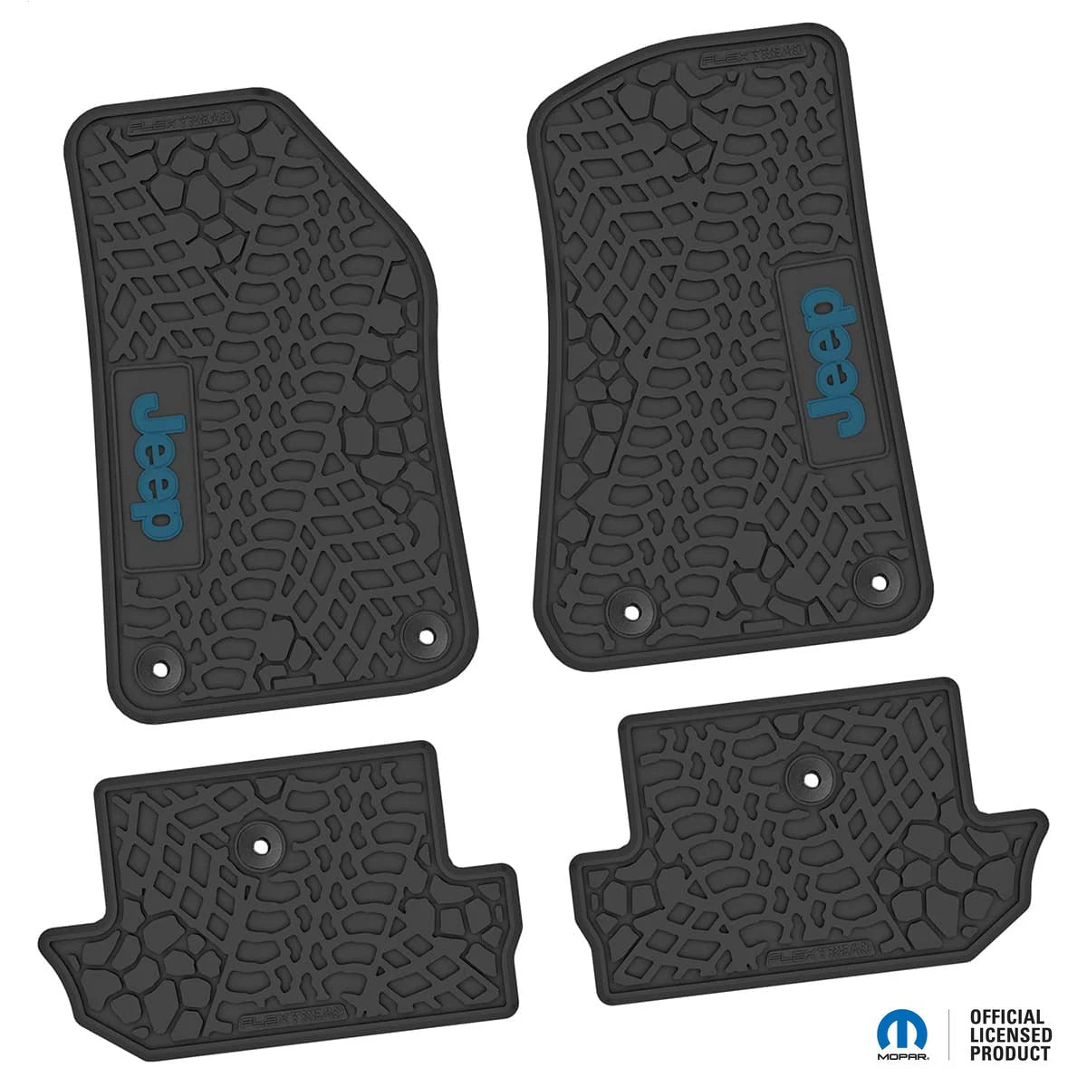 18-25 Jeep Wrangler JL 2Dr Floor Mats (4pc) w/ Jeep Logo
