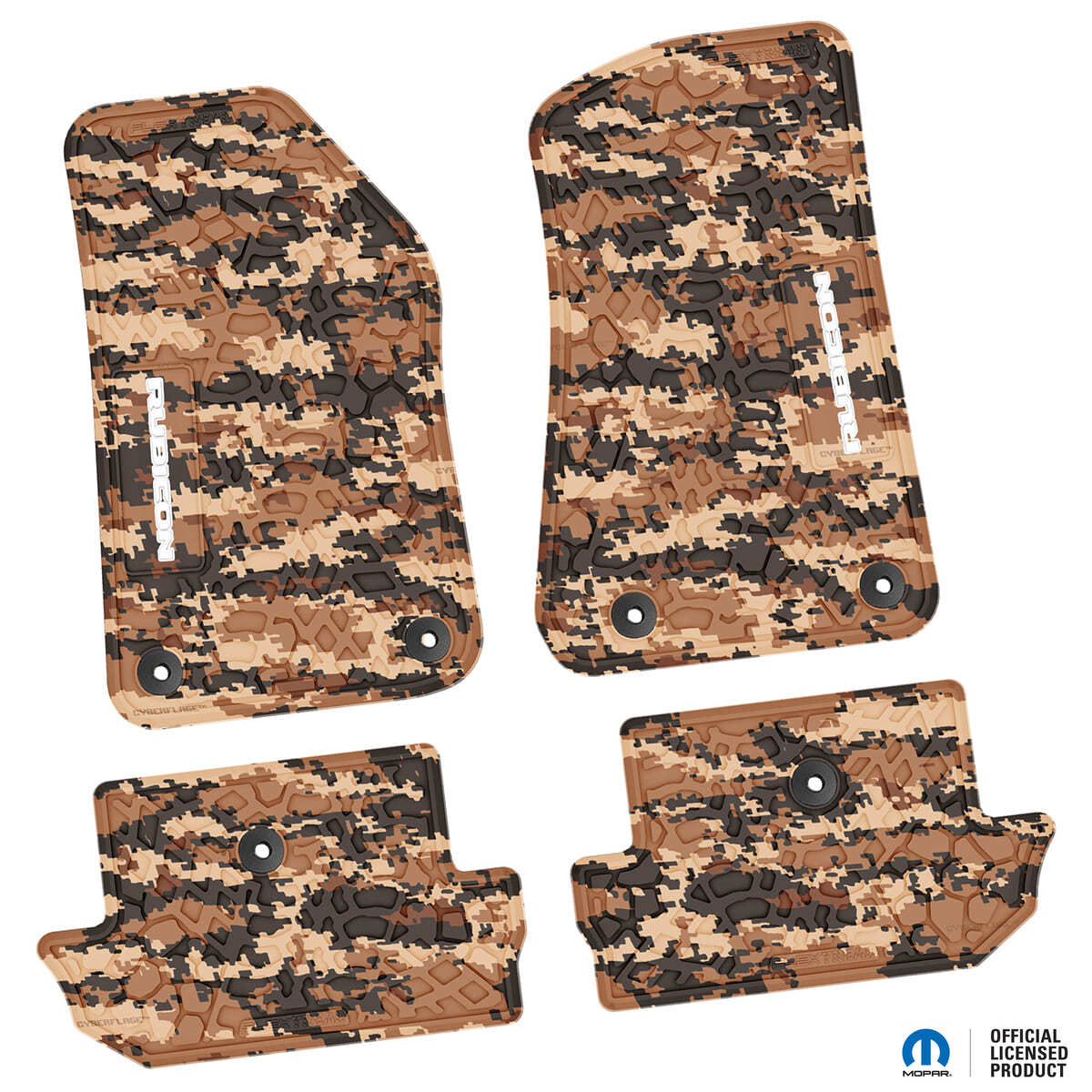 18-25 Jeep Wrangler JL 2Dr Floor Mats (4pc) w/ Rubicon Logo