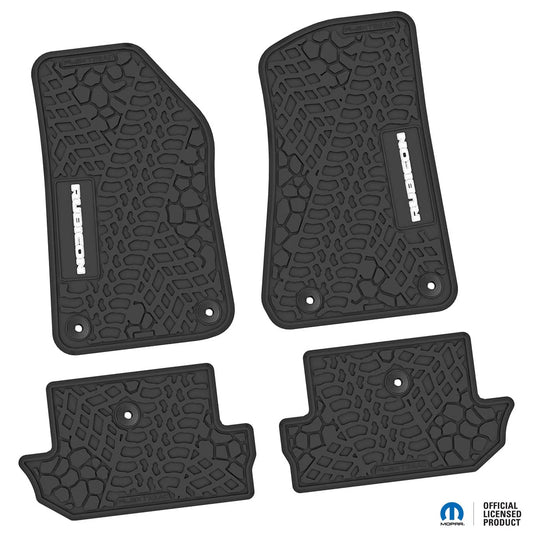 18-25 Jeep Wrangler JL 2Dr Floor Mats (4pc) w/ Rubicon Logo