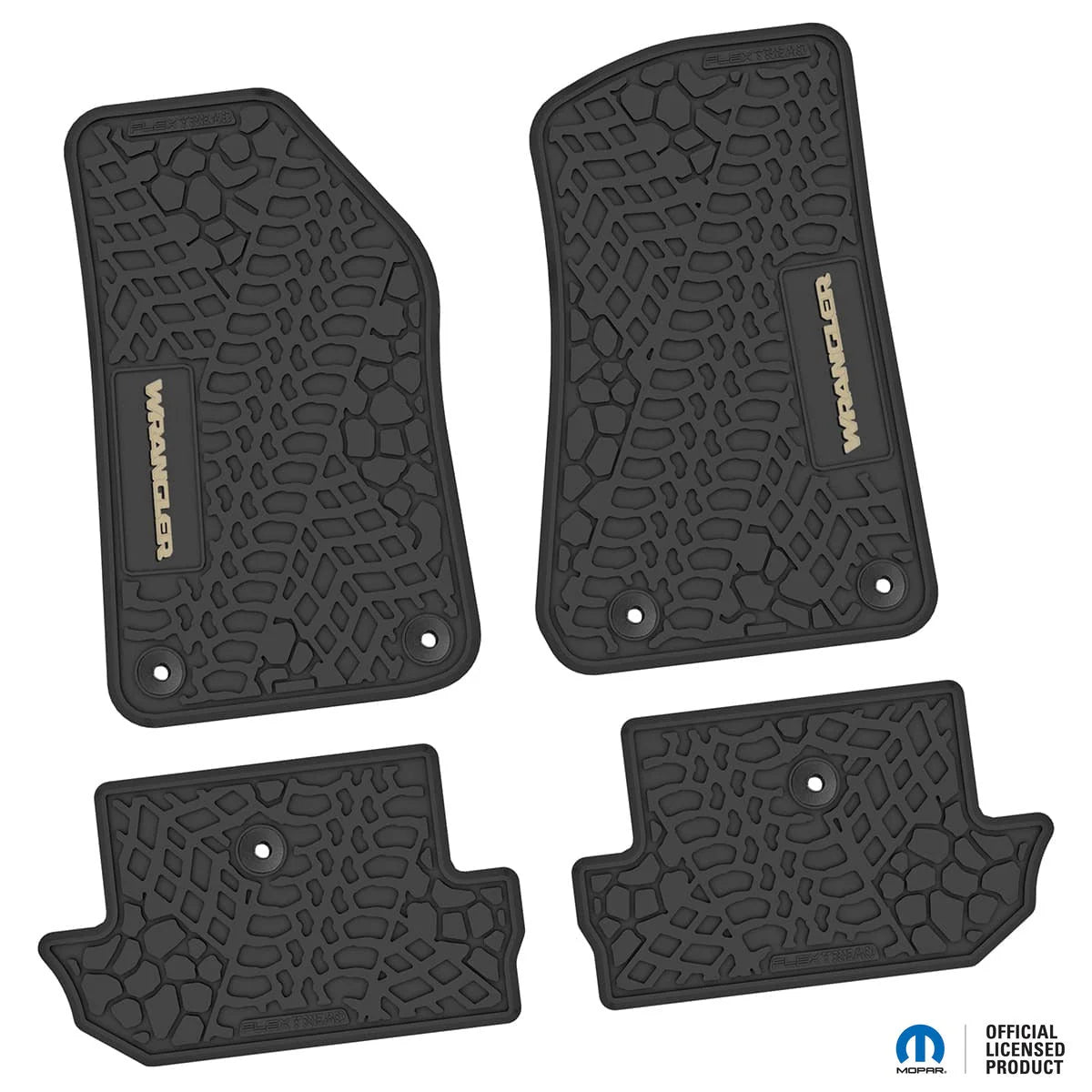 18-25 Jeep Wrangler JL 2Dr Floor Mats (4pc) w/ Wrangler Logo