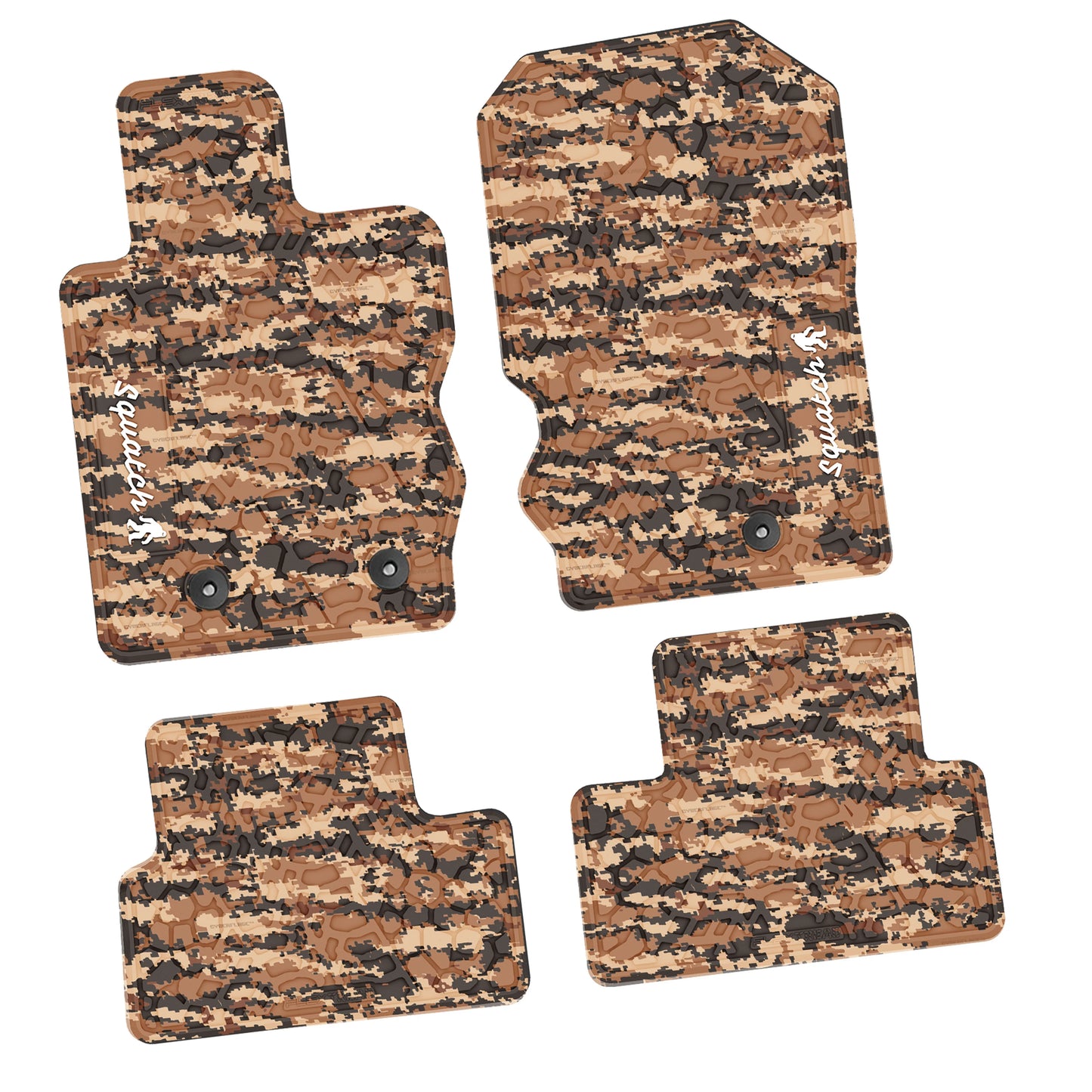 2021–2025 Ford Bronco 2-Door Floor Mats (4-Piece) – Squatch Logo
