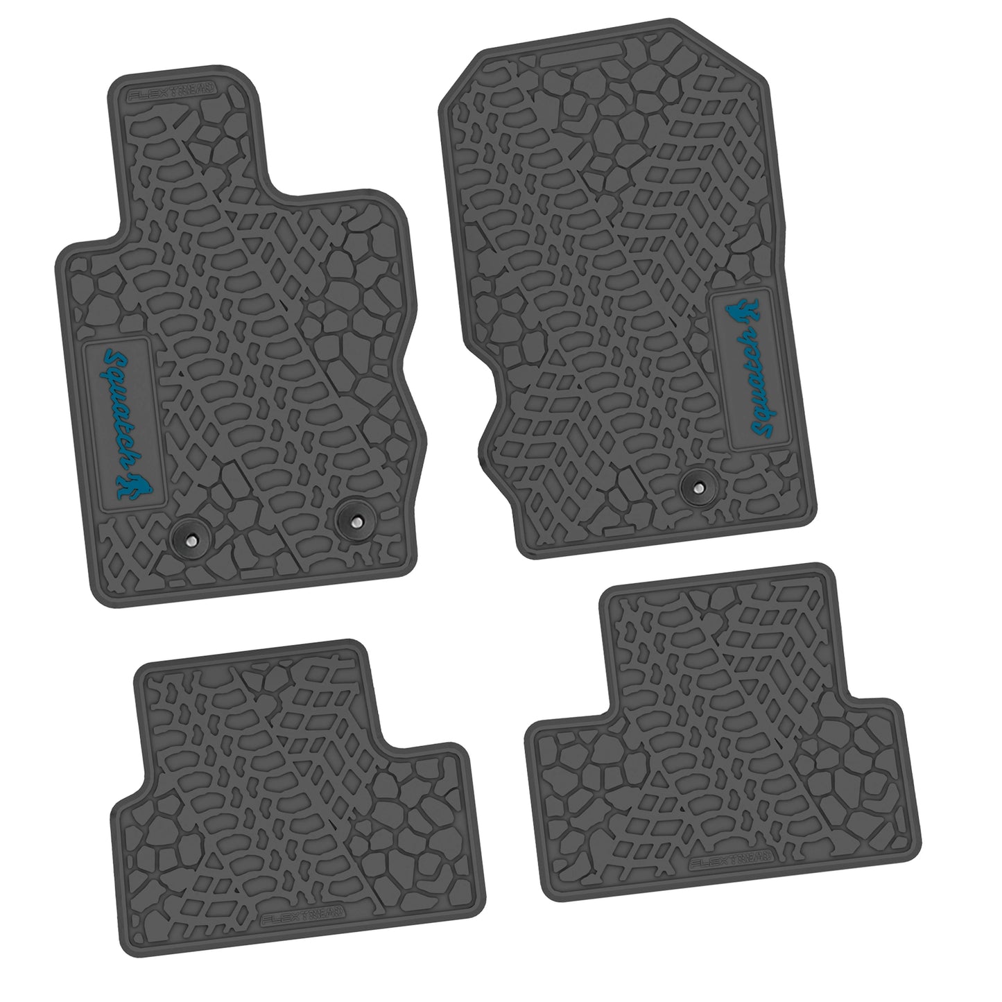 2021–2025 Ford Bronco 2-Door Floor Mats (4-Piece) – Squatch Logo
