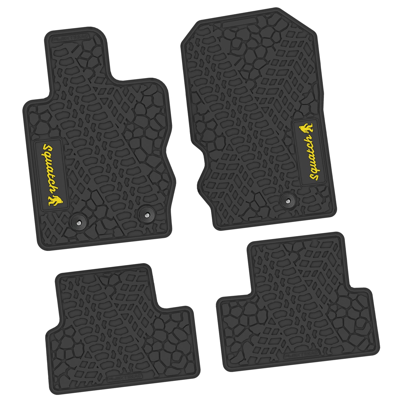 2021–2025 Ford Bronco 2-Door Floor Mats (4-Piece) – Squatch Logo