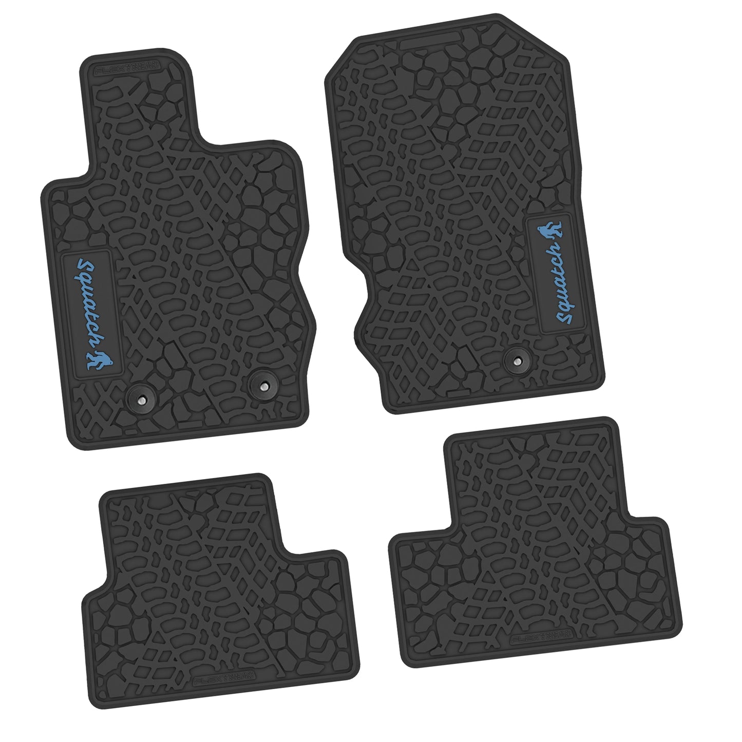 2021–2025 Ford Bronco 2-Door Floor Mats (4-Piece) – Squatch Logo