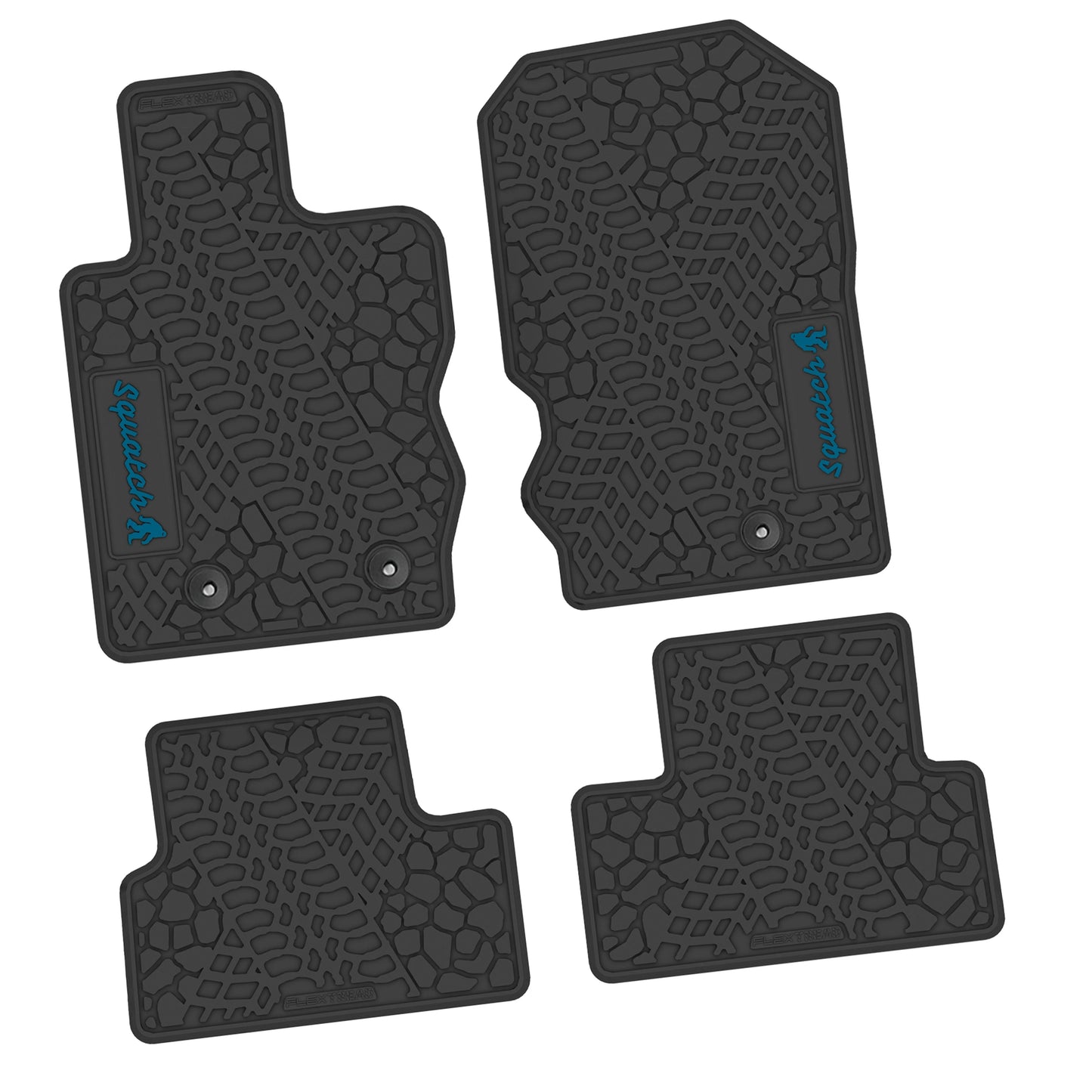 2021–2025 Ford Bronco 2-Door Floor Mats (4-Piece) – Squatch Logo