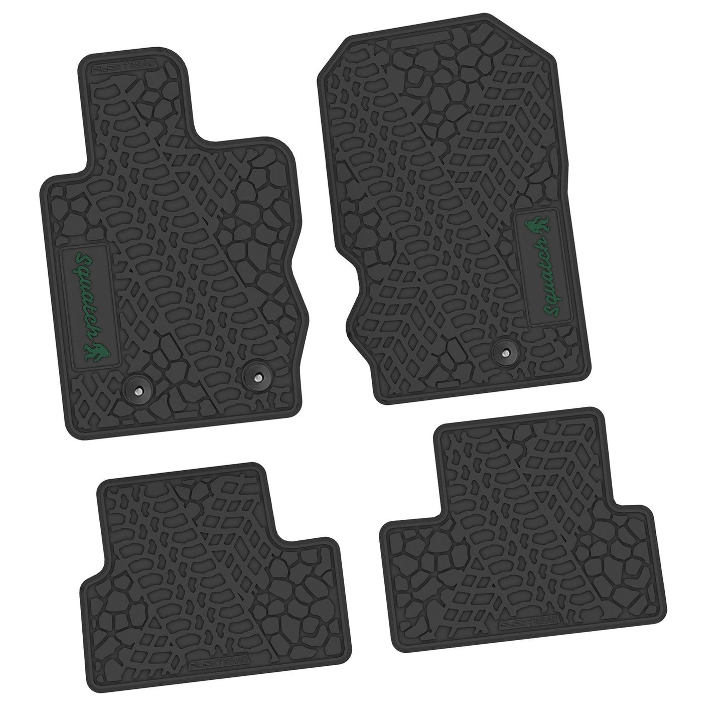 2021–2025 Ford Bronco 2-Door Floor Mats (4-Piece) – Squatch Logo