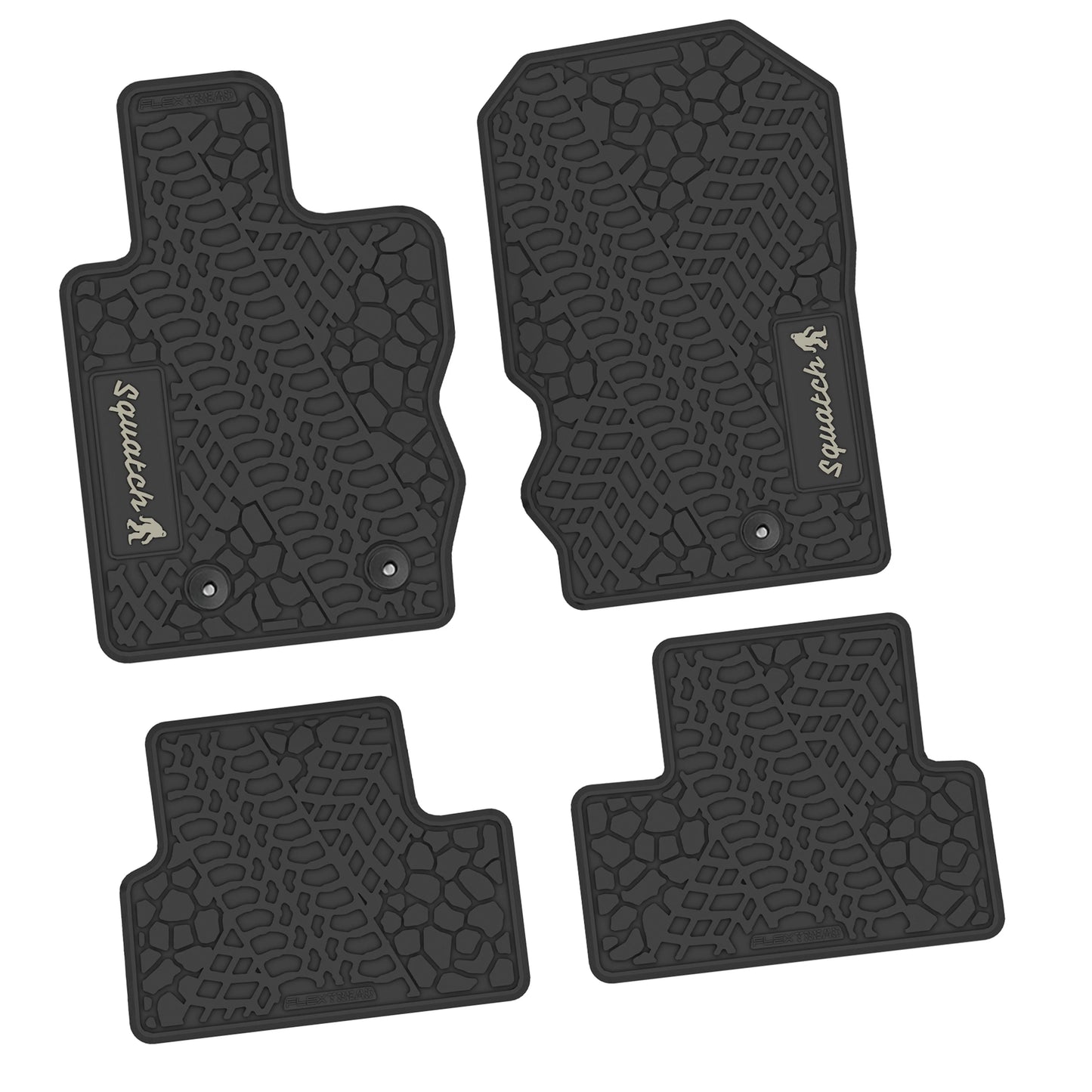 2021–2025 Ford Bronco 2-Door Floor Mats (4-Piece) – Squatch Logo
