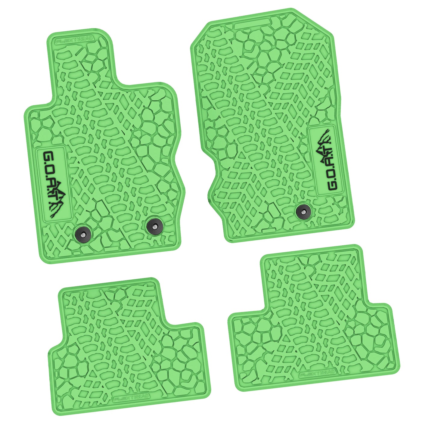 2021–2025 Ford Bronco 2-Door Floor Mats (4-Piece) – GOAT & Mountain Logo