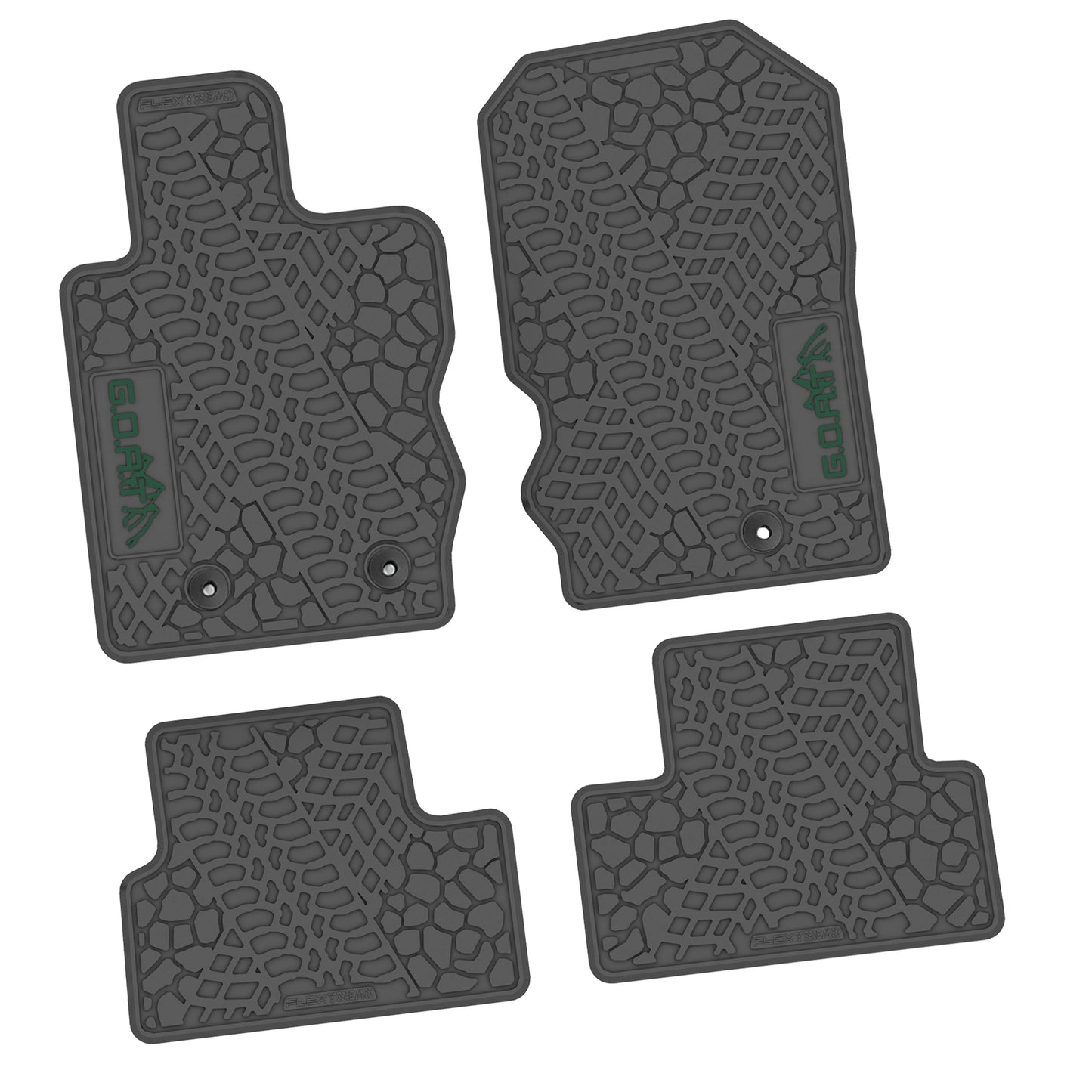2021–2025 Ford Bronco 2-Door Floor Mats (4-Piece) – GOAT & Mountain Logo