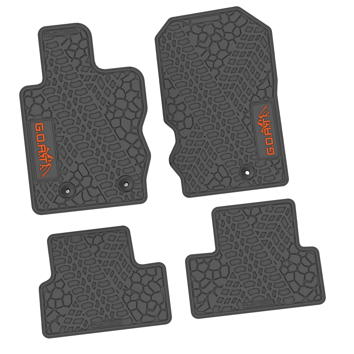 2021–2025 Ford Bronco 2-Door Floor Mats (4-Piece) – GOAT & Mountain Logo