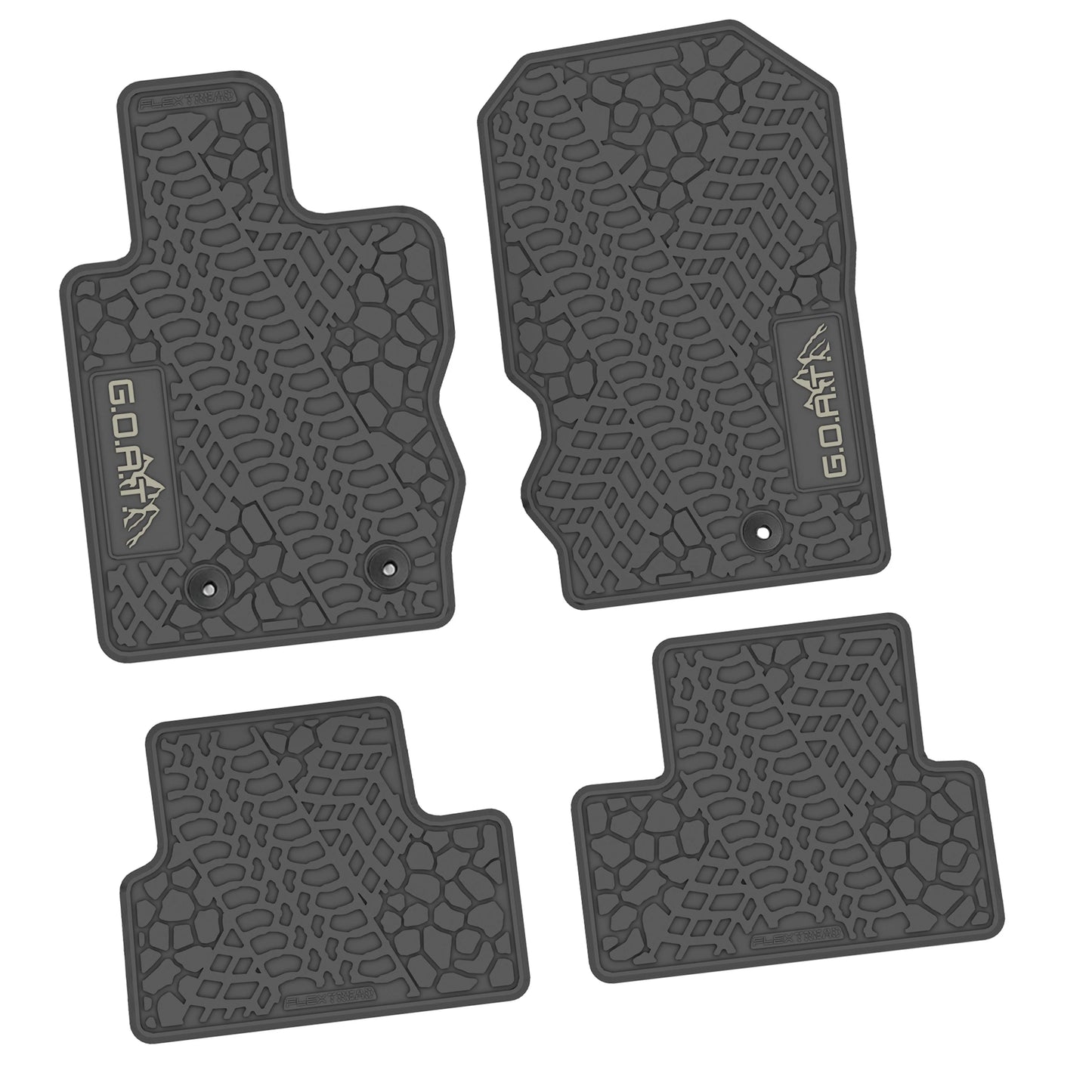 2021–2025 Ford Bronco 2-Door Floor Mats (4-Piece) – GOAT & Mountain Logo