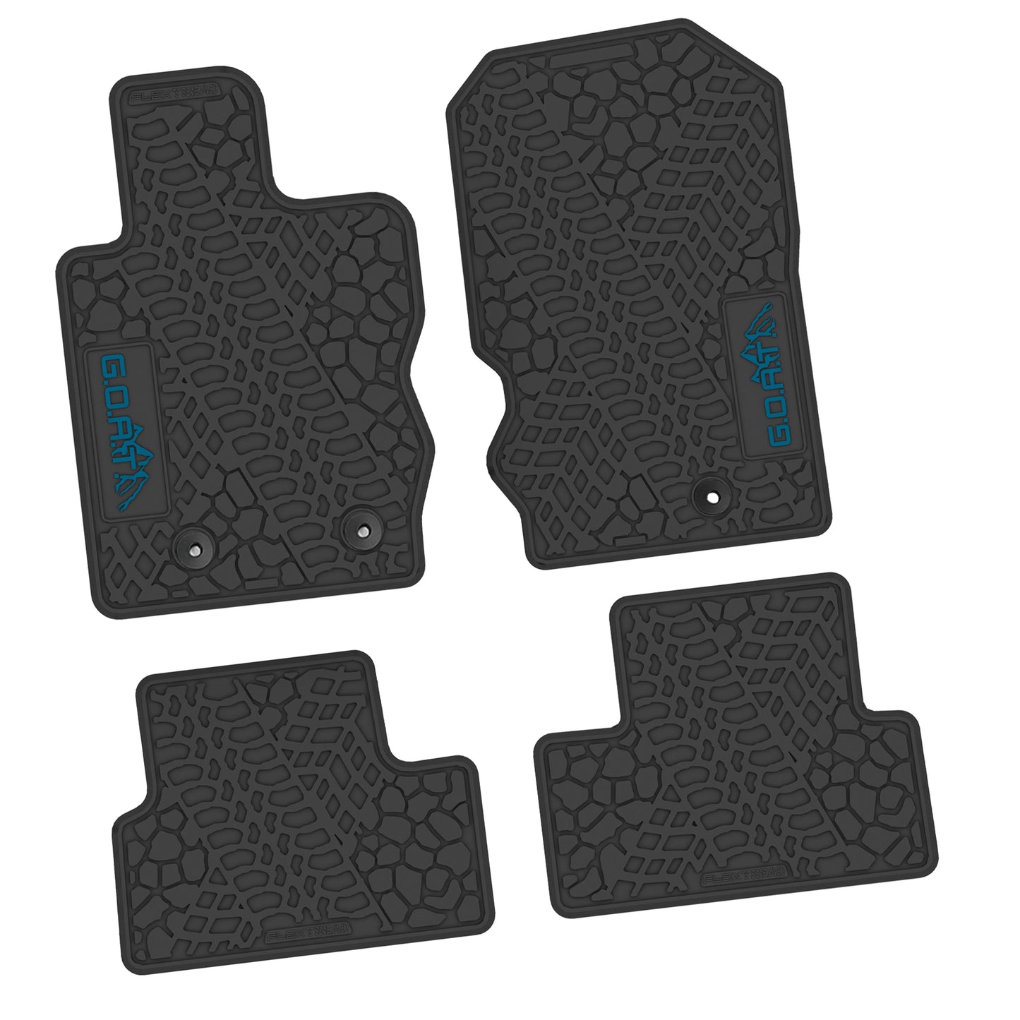 2021–2025 Ford Bronco 2-Door Floor Mats (4-Piece) – GOAT & Mountain Logo