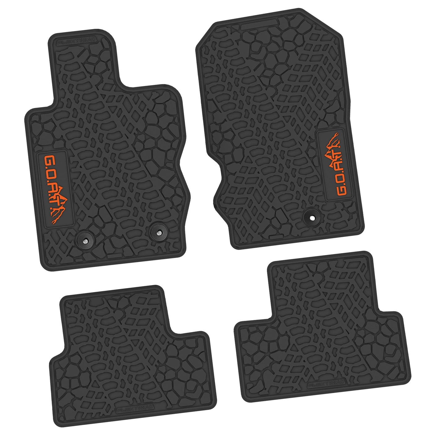 2021–2025 Ford Bronco 2-Door Floor Mats (4-Piece) – GOAT & Mountain Logo